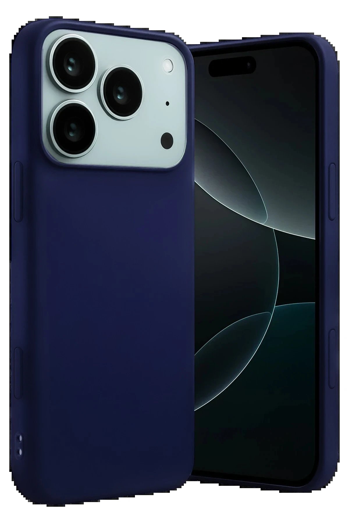 Apple iPhone 17 Pro Nano içi Kadife Silikon - Lacivert-(5796)