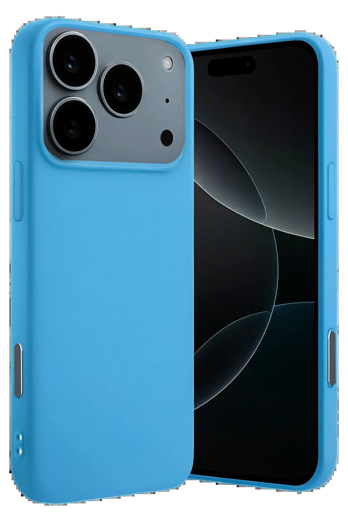 Apple iPhone 17 Pro Nano içi Kadife Silikon - Mavi-(5796)