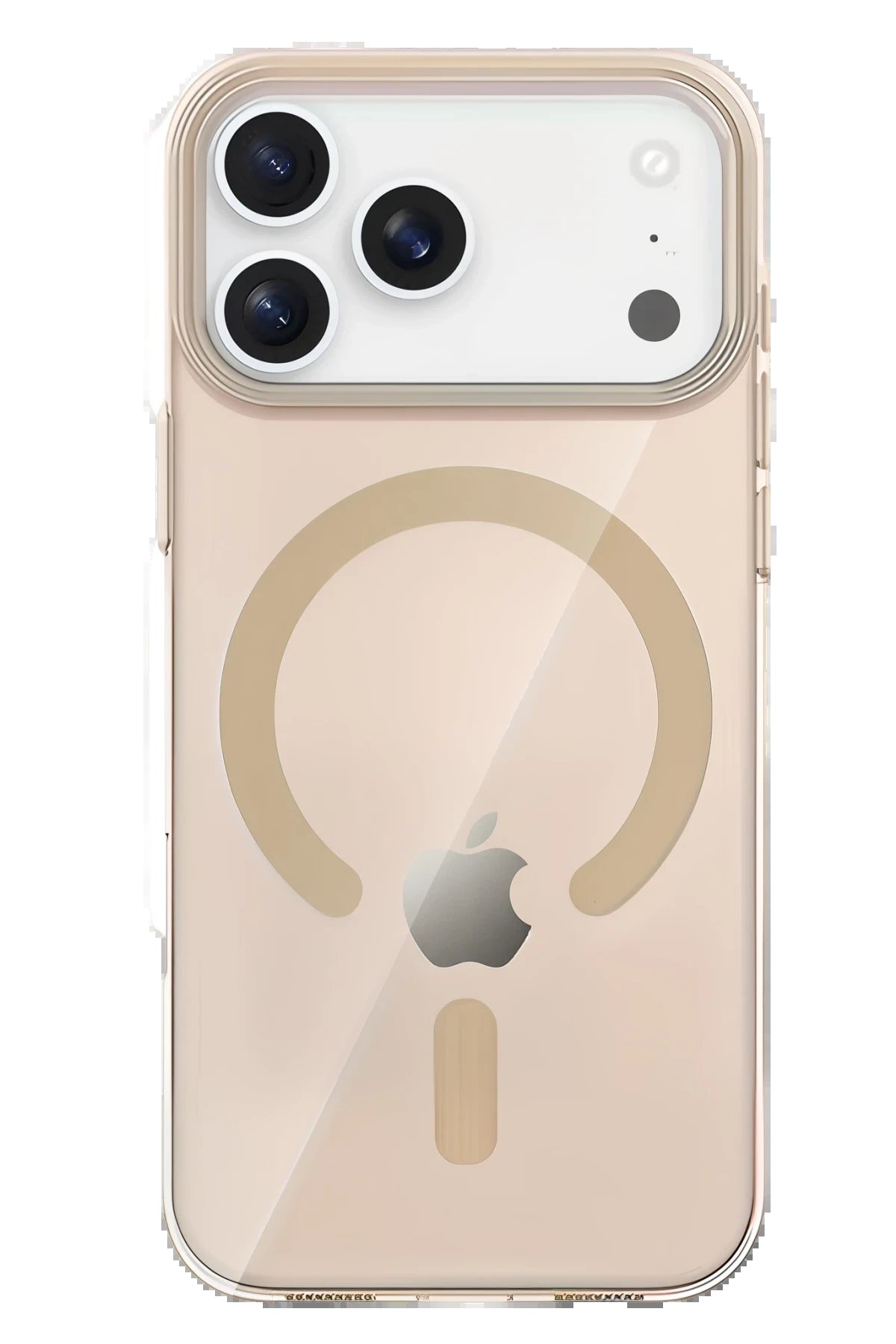 Apple iPhone 17 Pro PC Blank Magsafe Kapak - Çöl Titanyum-(5796)