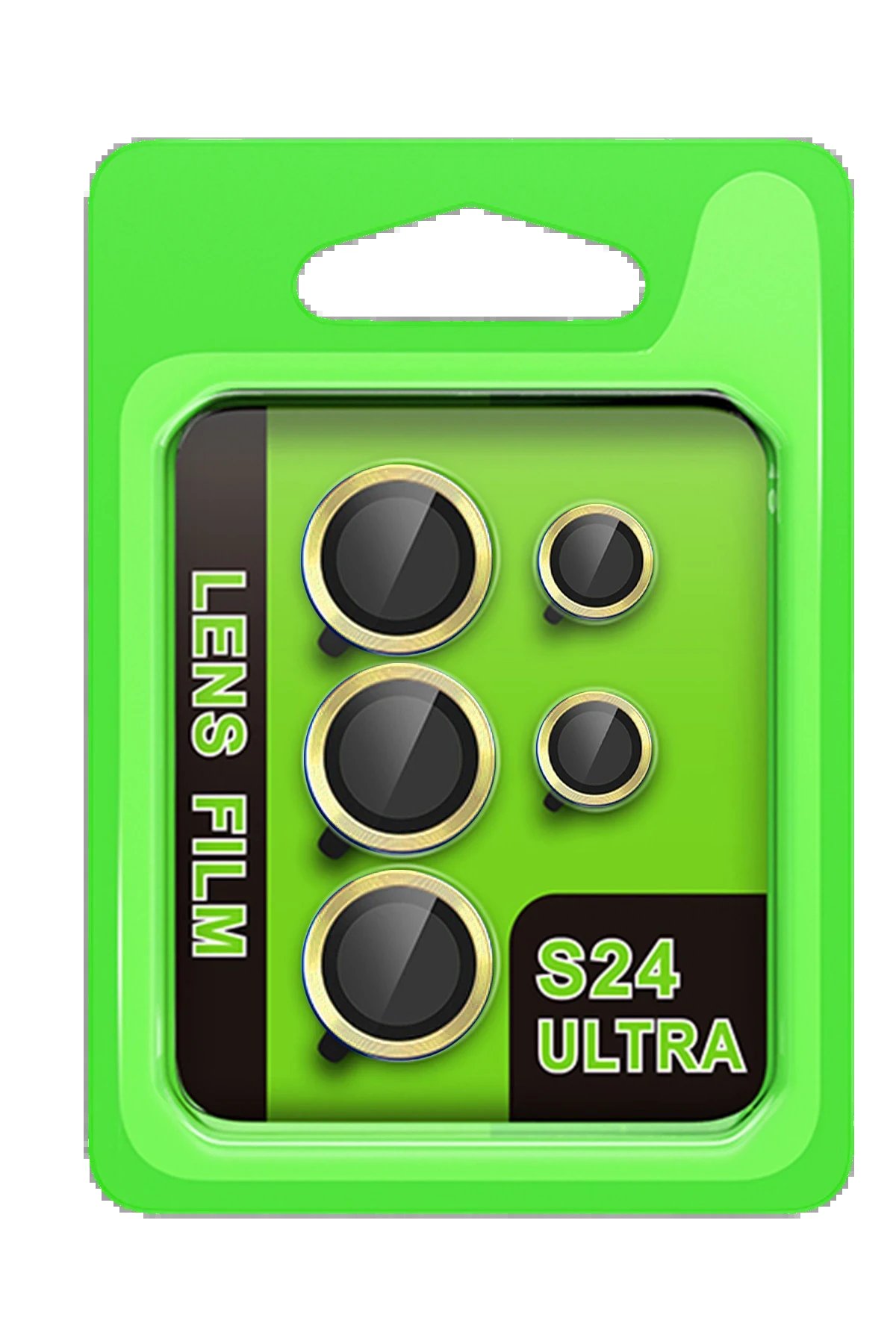 Samsung Galaxy S24 Ultra Raze Metal Kamera Lens - Sarı-(5796)