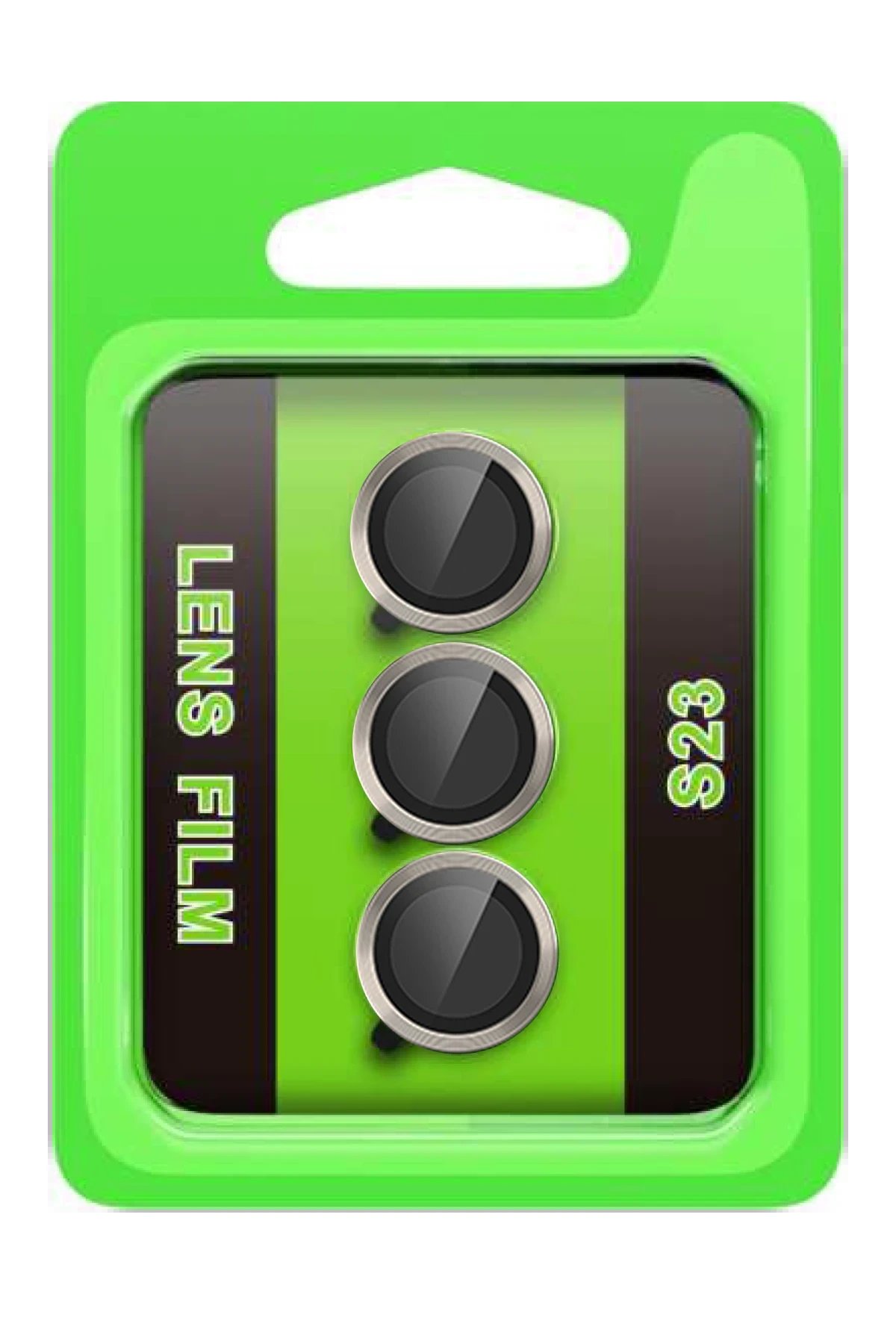 Samsung Galaxy S23 Raze Metal Kamera Lens - Gri-(5796)