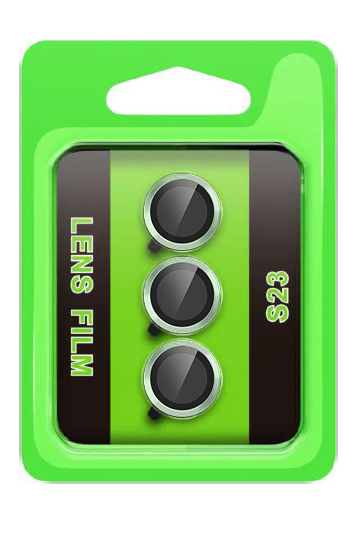 Samsung Galaxy S23 Raze Metal Kamera Lens - Yeşil-(5796)