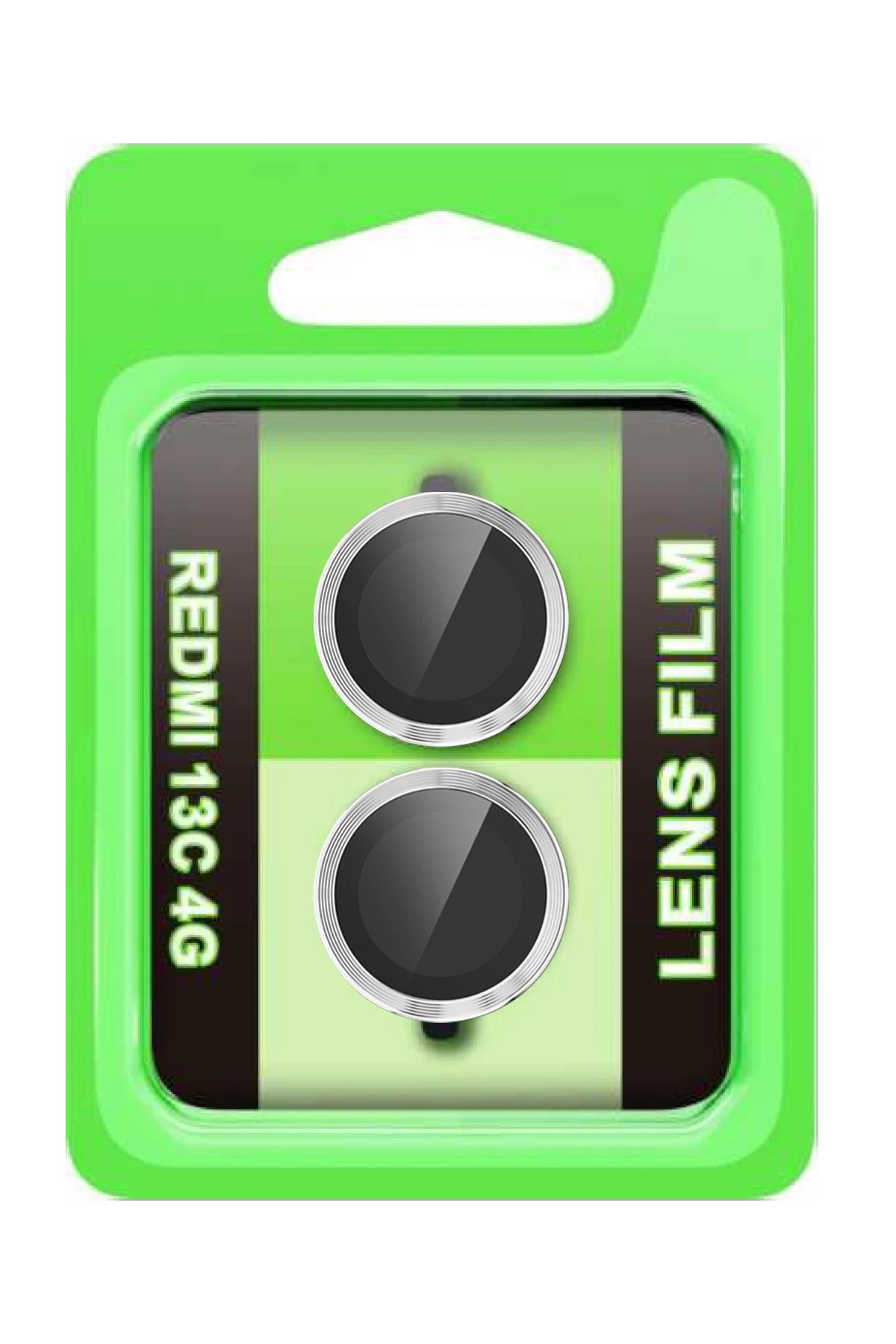 Xiaomi Redmi 13C Raze Metal Kamera Lens - Gümüş-(5796)