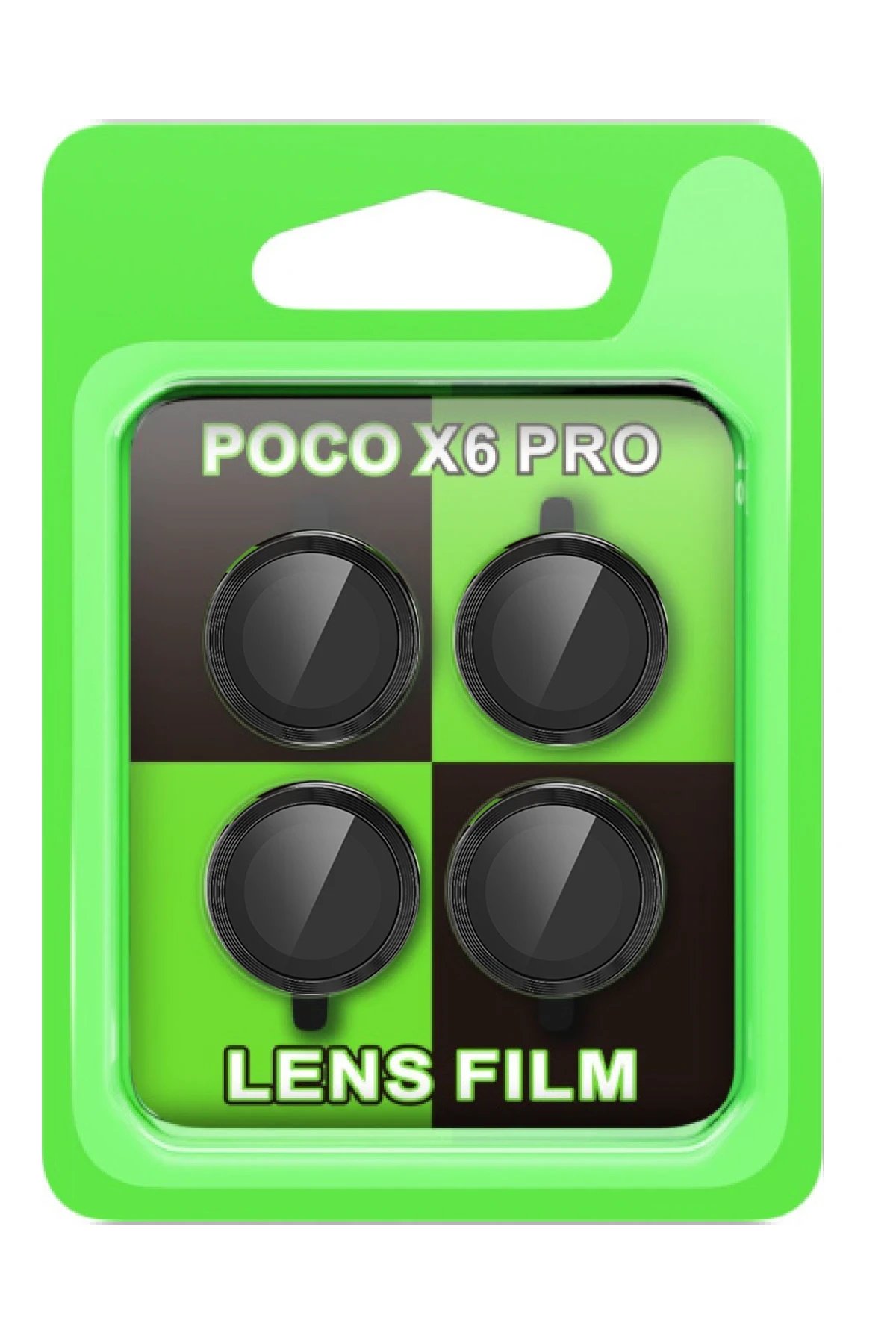 Xiaomi Poco X6 Pro Raze Metal Kamera Lens - Siyah-(5796)
