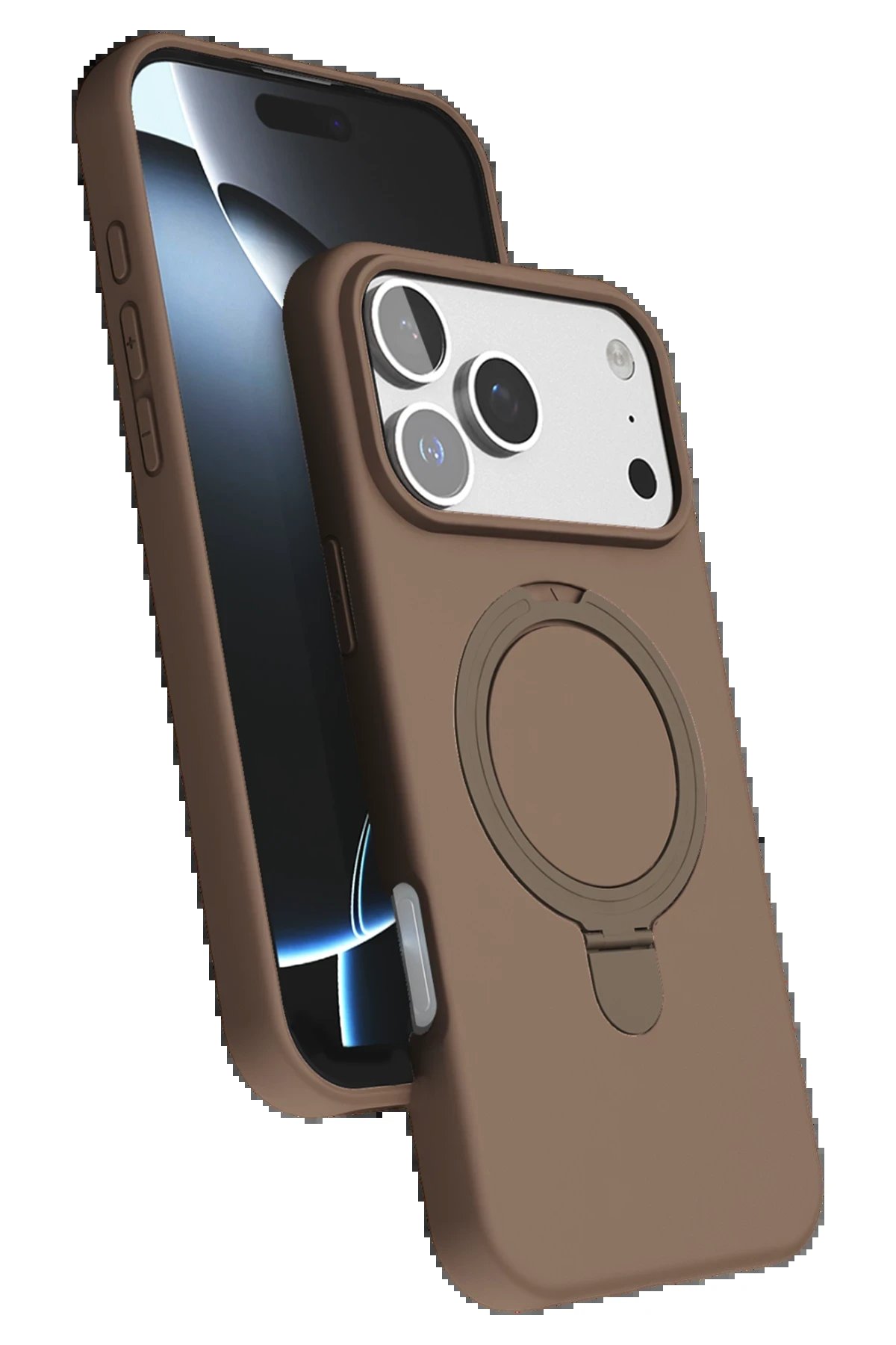 Apple iPhone 17 Pro Max Regal Magsafe Standlı Kapak - Çöl Titanyum-(5796)