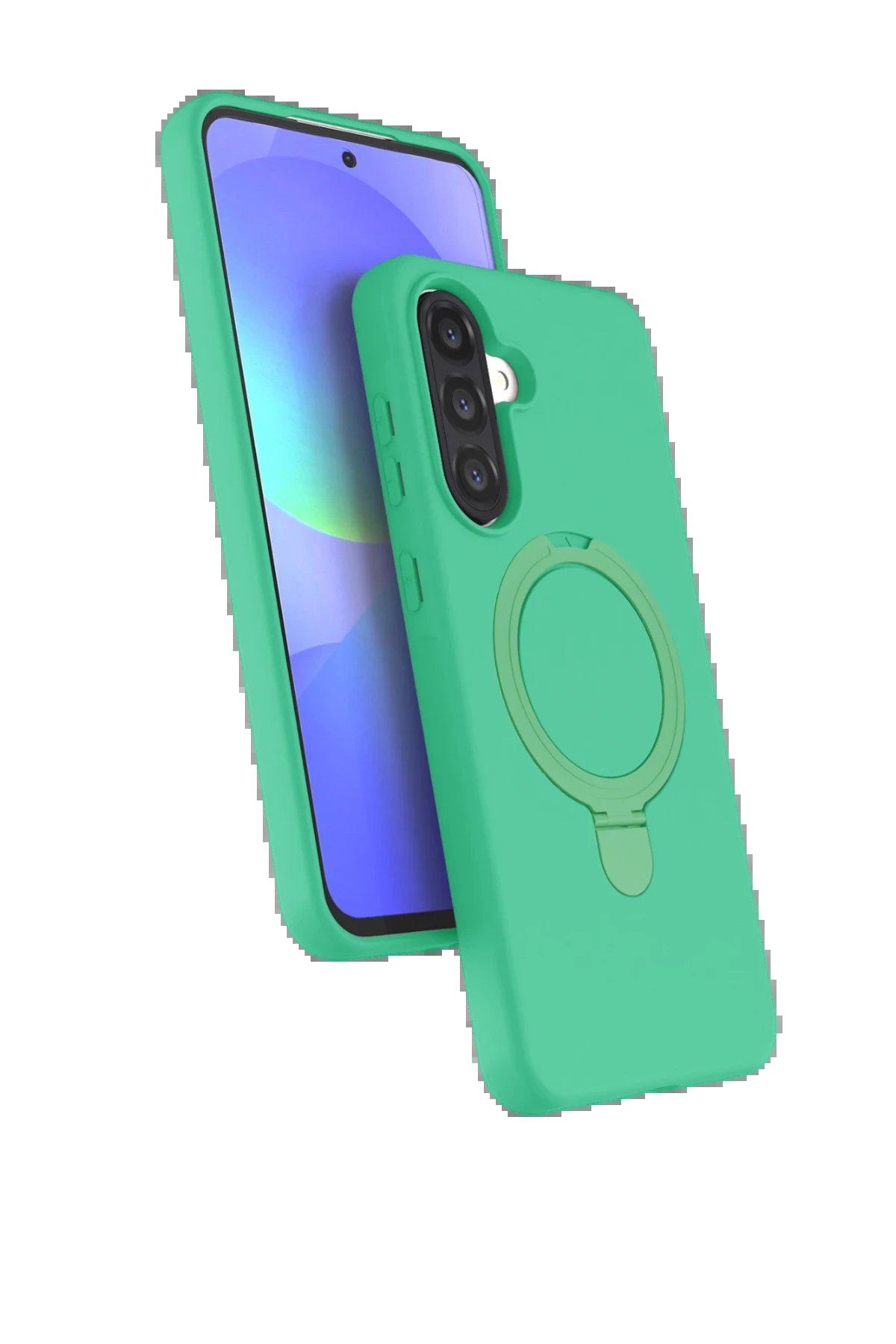 Samsung Galaxy A56 Regal Magsafe Standlı Kapak - Yeşil-(5796)