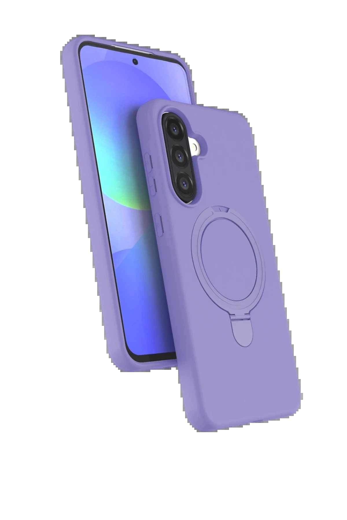 Samsung Galaxy A56 Regal Magsafe Standlı Kapak - Lila-(5796)