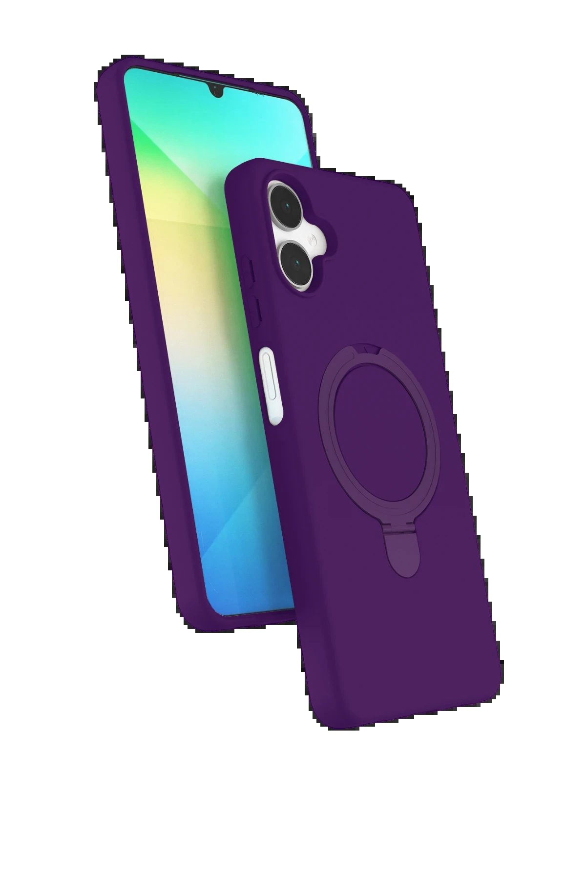 Samsung Galaxy A06 Regal Magsafe Standlı Kapak - Derin Mor-(5796)