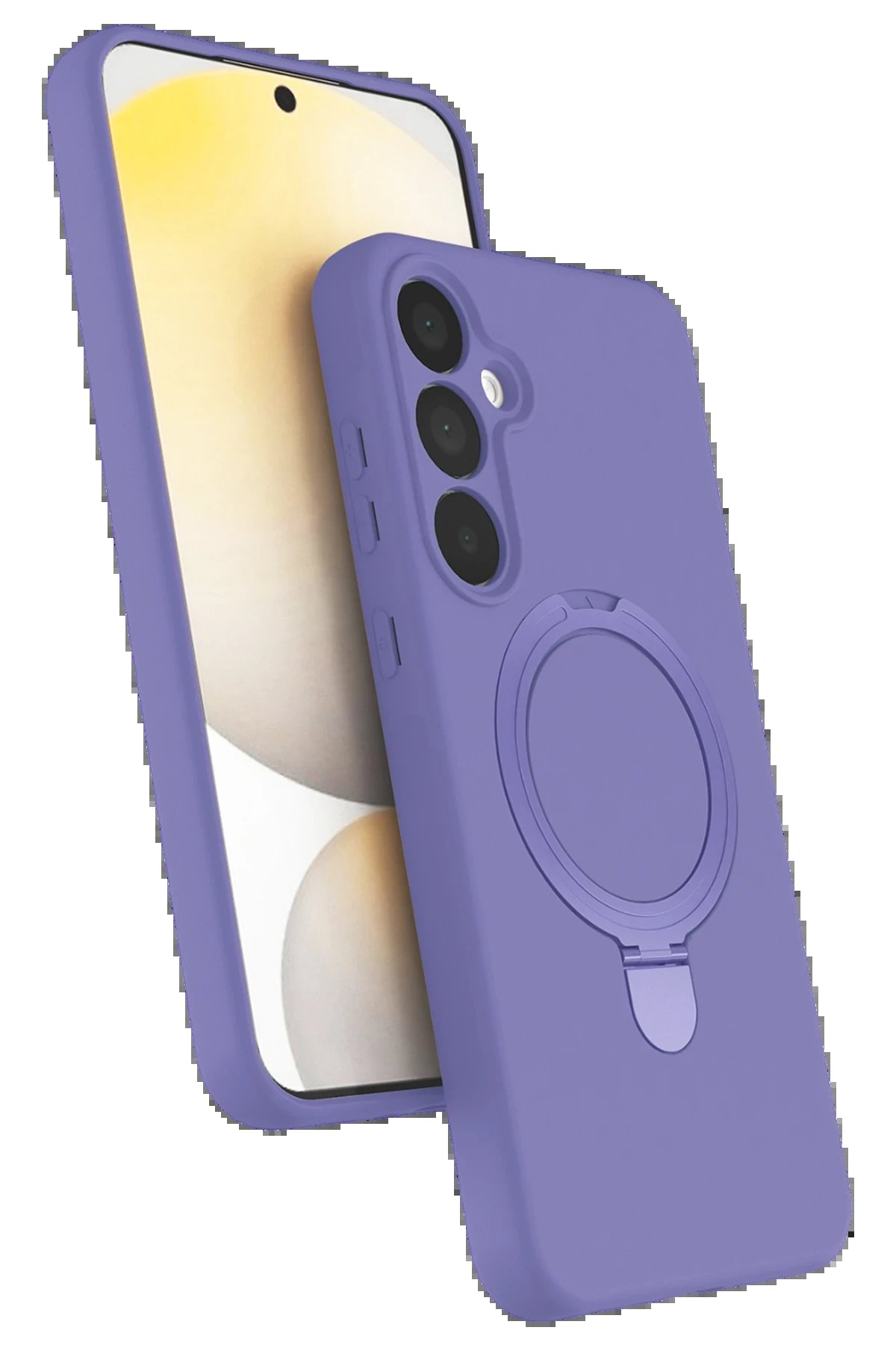 Samsung Galaxy A55 5G Regal Magsafe Standlı Kapak - Lila-(5796)