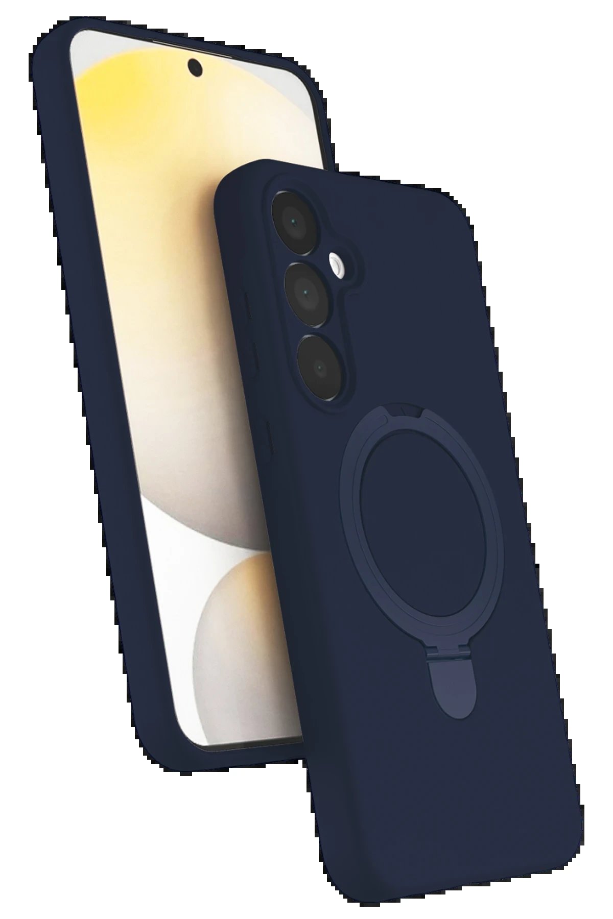 Samsung Galaxy A55 5G Regal Magsafe Standlı Kapak - Lacivert-(5796)