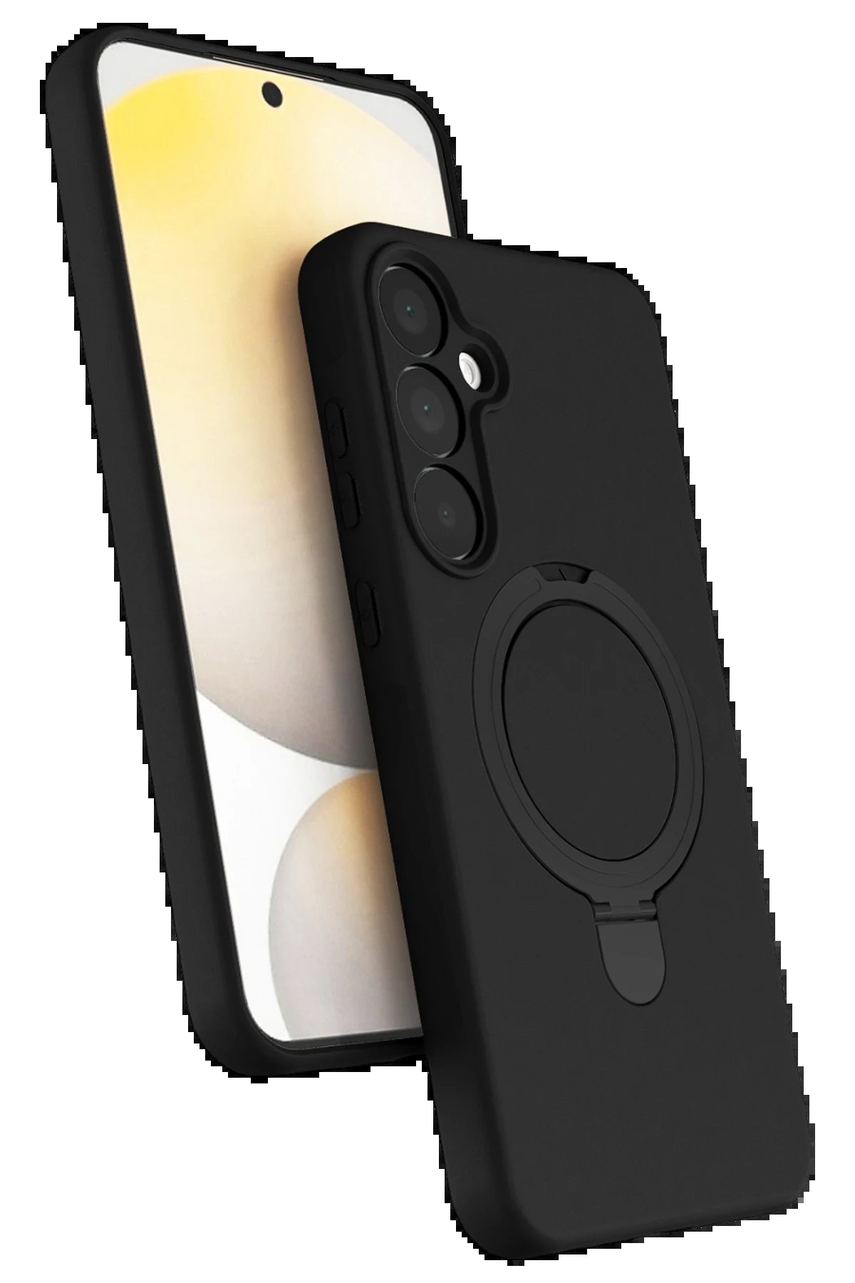 Samsung Galaxy A25 5G Regal Magsafe Standlı Kapak - Siyah-(5796)