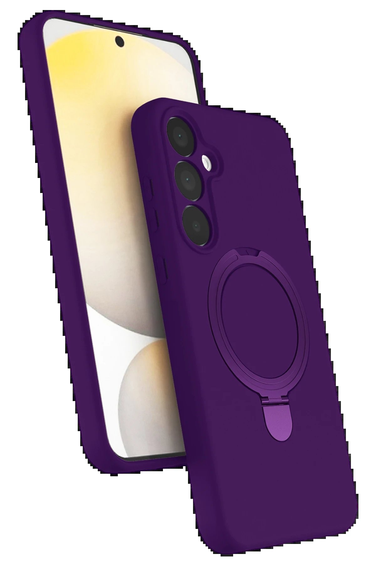 Samsung Galaxy A25 5G Regal Magsafe Standlı Kapak - Derin Mor-(5796)