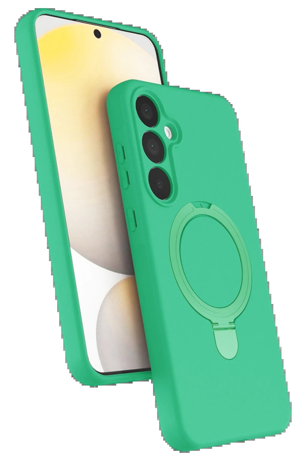 Samsung Galaxy A15 4G Regal Magsafe Standlı Kapak - Yeşil-(5796)