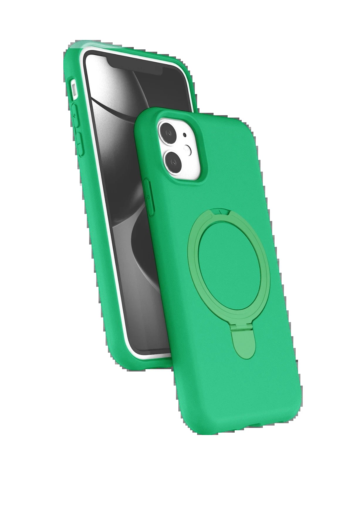 Apple iPhone 11 Regal Magsafe Standlı Kapak - Yeşil-(5796)