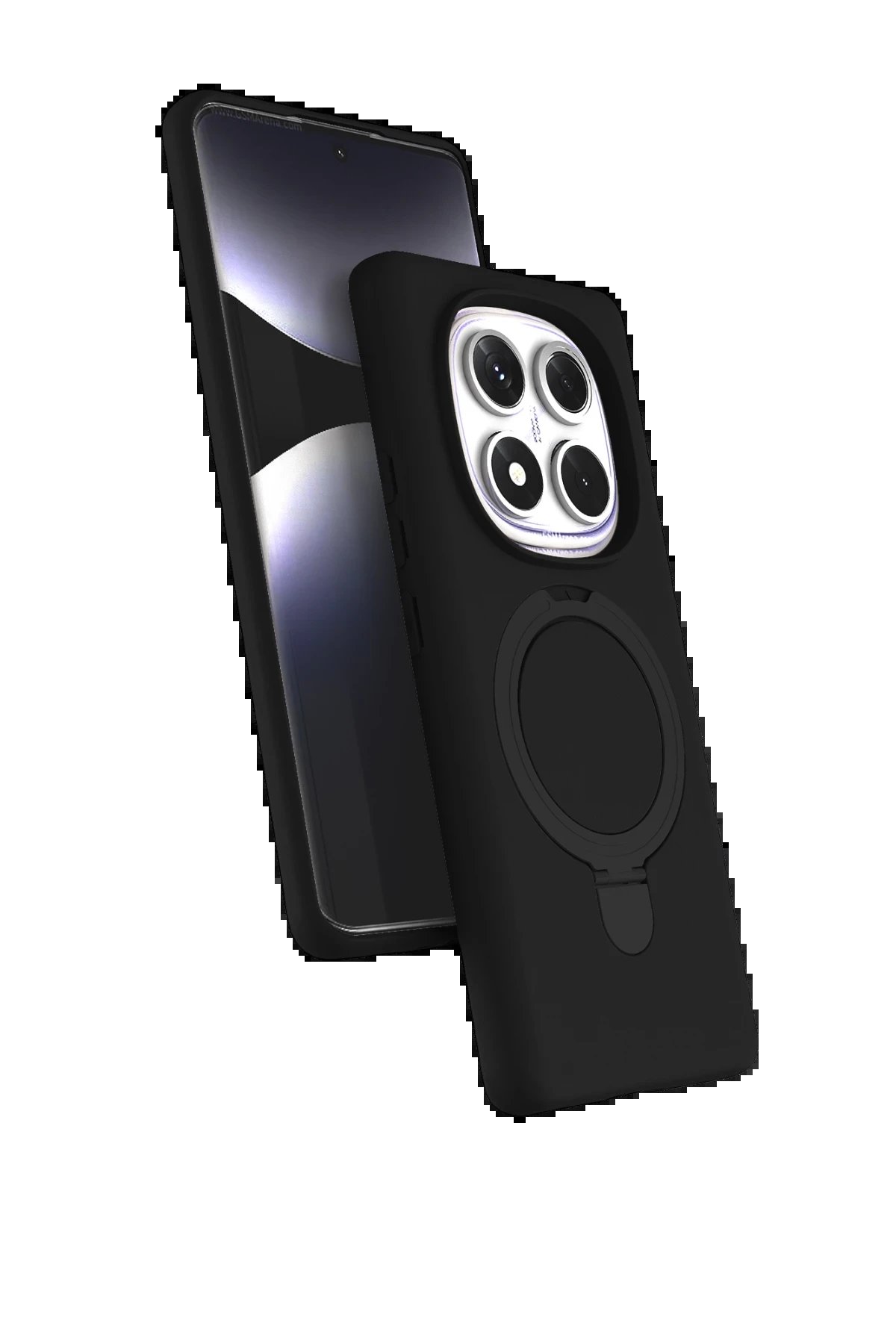 Xiaomi Redmi Note 14 Pro 5G Regal Magsafe Standlı Kapak - Siyah-(5796)