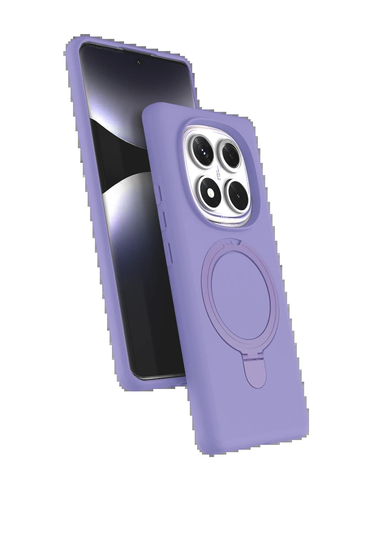 Xiaomi Redmi Note 14 Pro 5G Regal Magsafe Standlı Kapak - Lila-(5796)