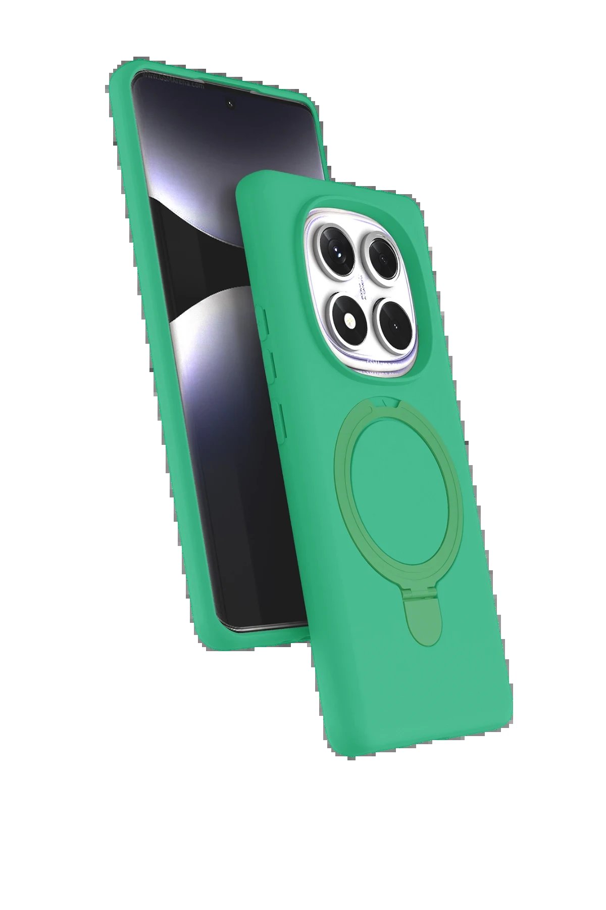 Xiaomi Redmi Note 14 Pro 4G Regal Magsafe Standlı Kapak - Yeşil-(5796)