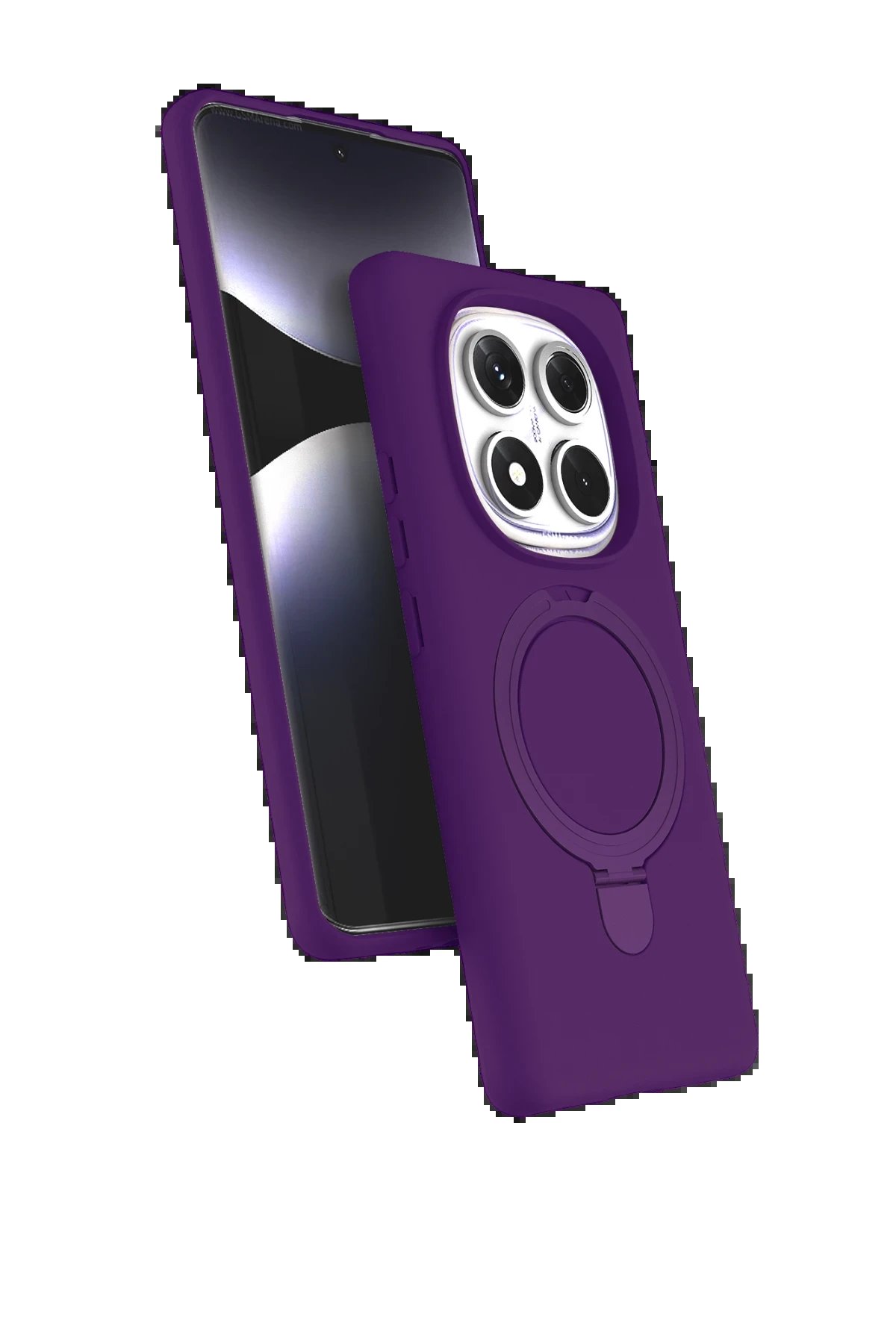 Xiaomi Redmi Note 14 Pro 4G Regal Magsafe Standlı Kapak - Derin Mor-(5796)