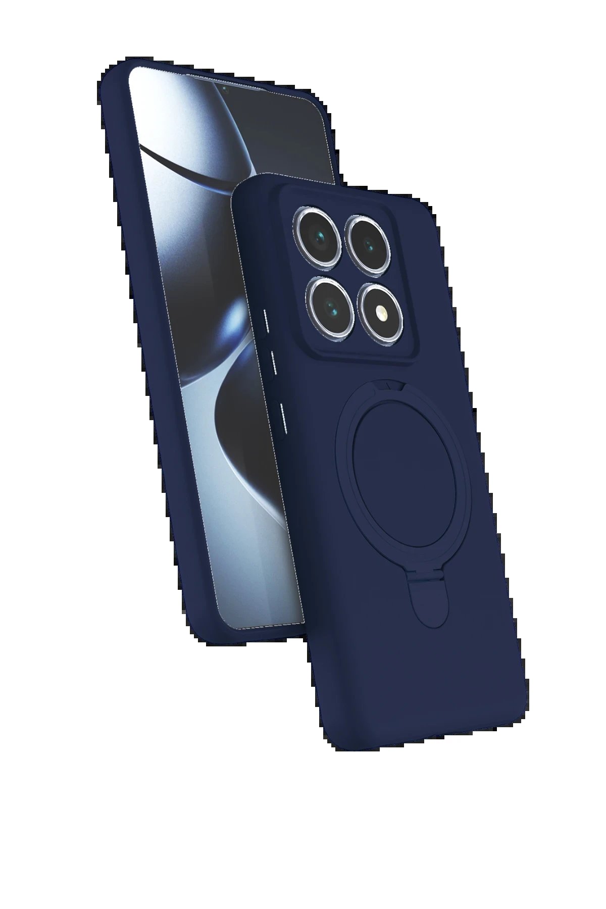 Xiaomi Mi 14T Pro Regal Magsafe Standlı Kapak - Lacivert-(5796)