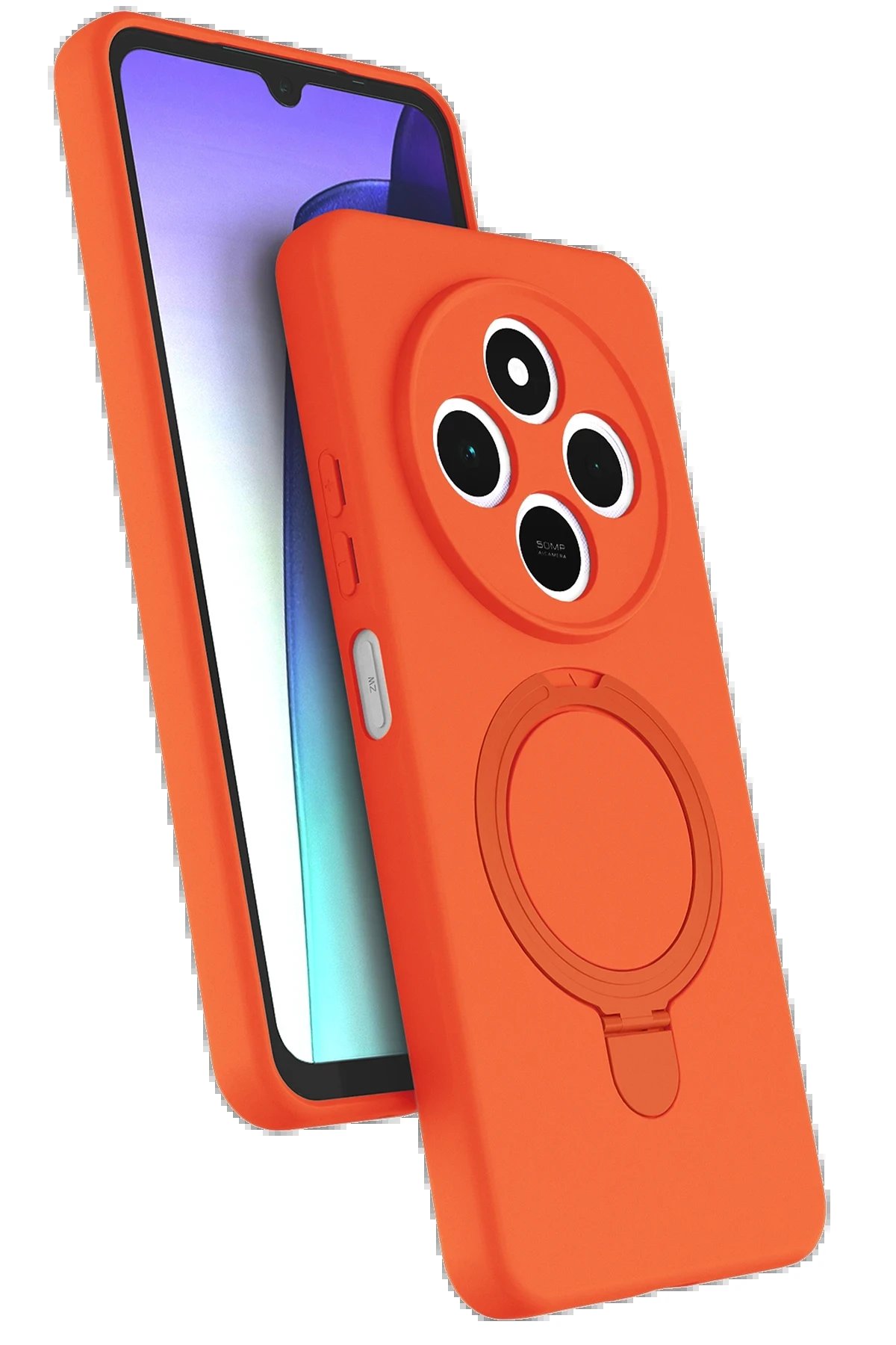 Xiaomi Redmi 14C Regal Magsafe Standlı Kapak - Turuncu-(5796)