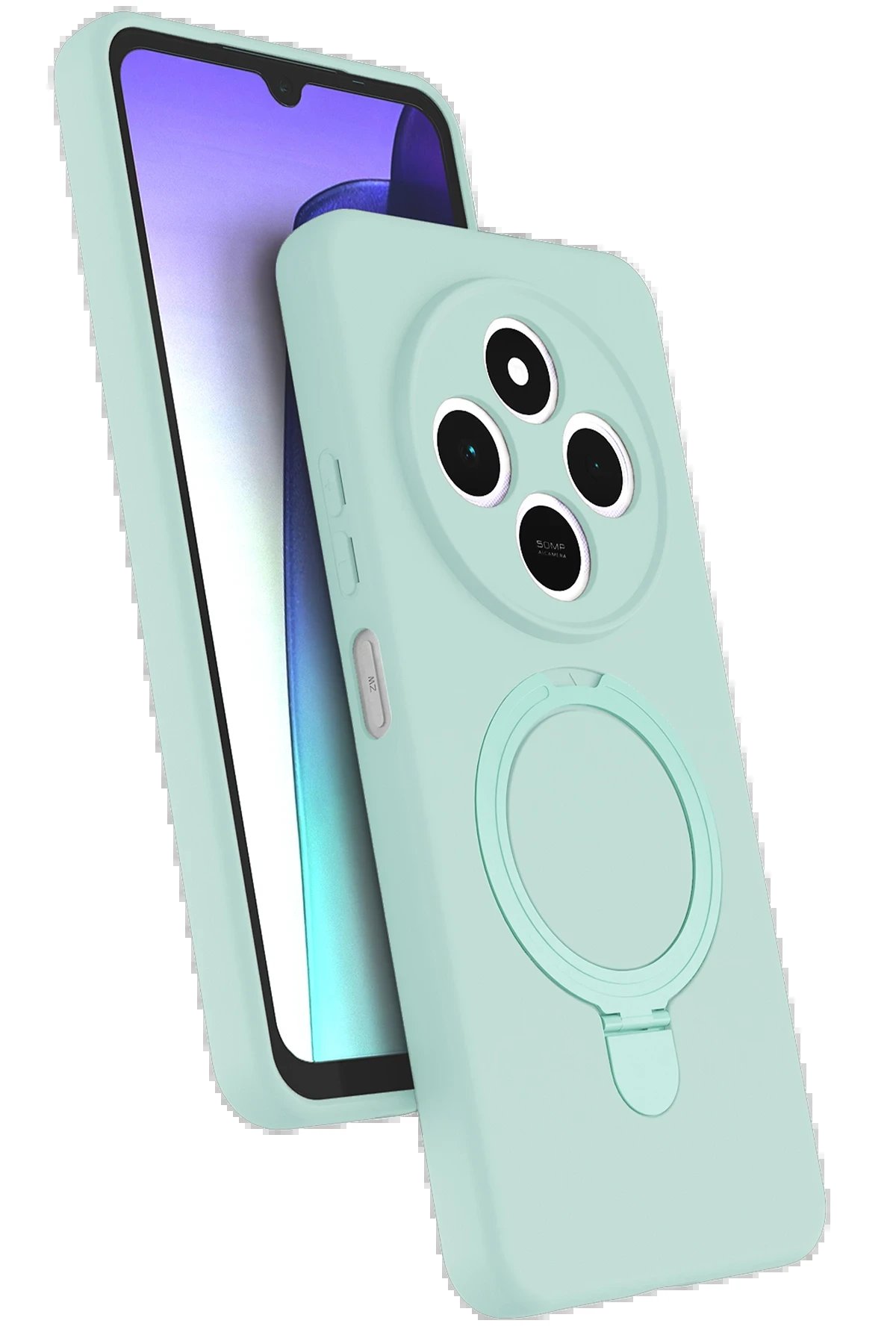 Xiaomi Redmi 14C Regal Magsafe Standlı Kapak - Su Yeşili-(5796)