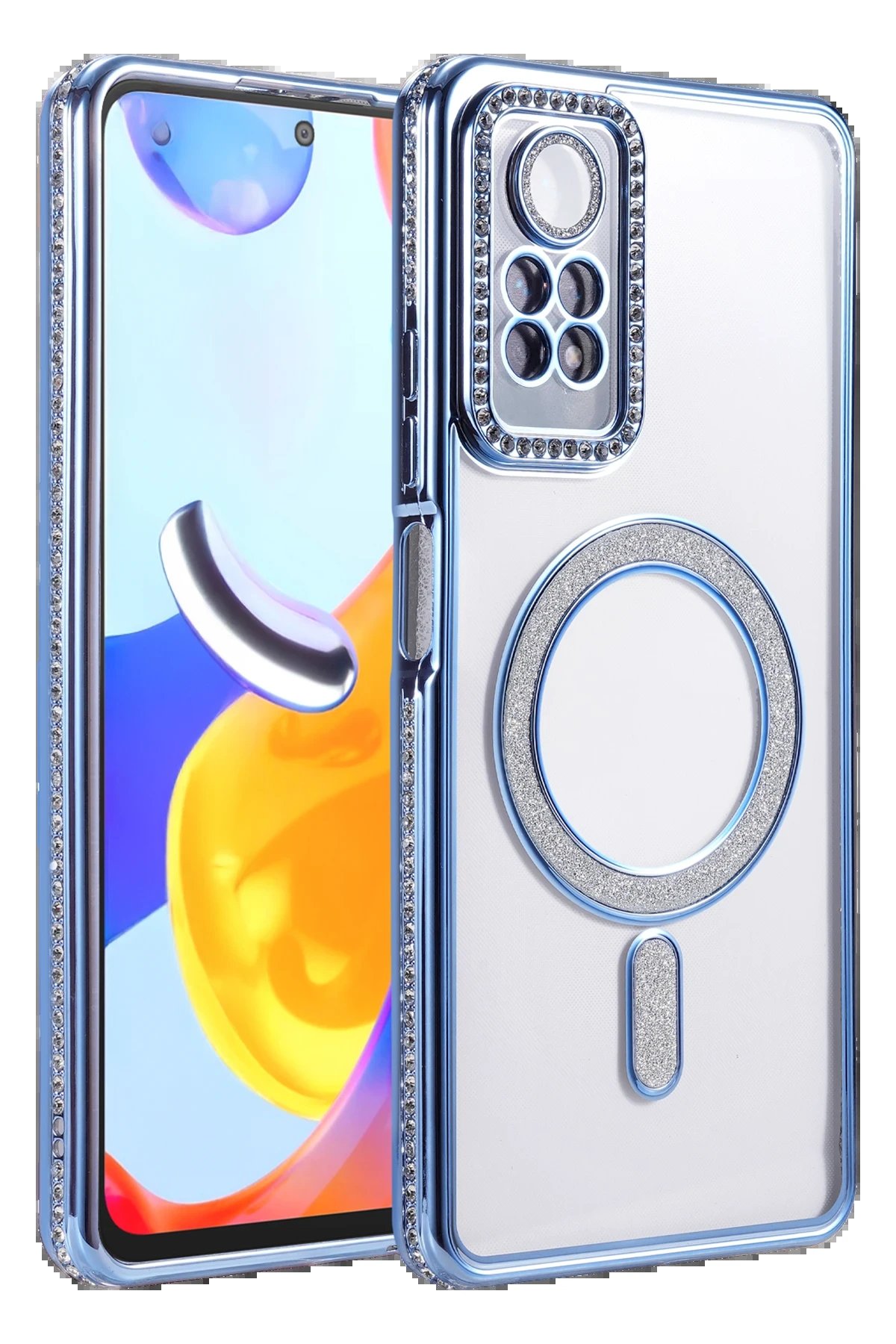 Xiaomi Redmi Note 12 Pro 4G Joke Simli Magneticsafe Kılıf - Mavi-(5796)