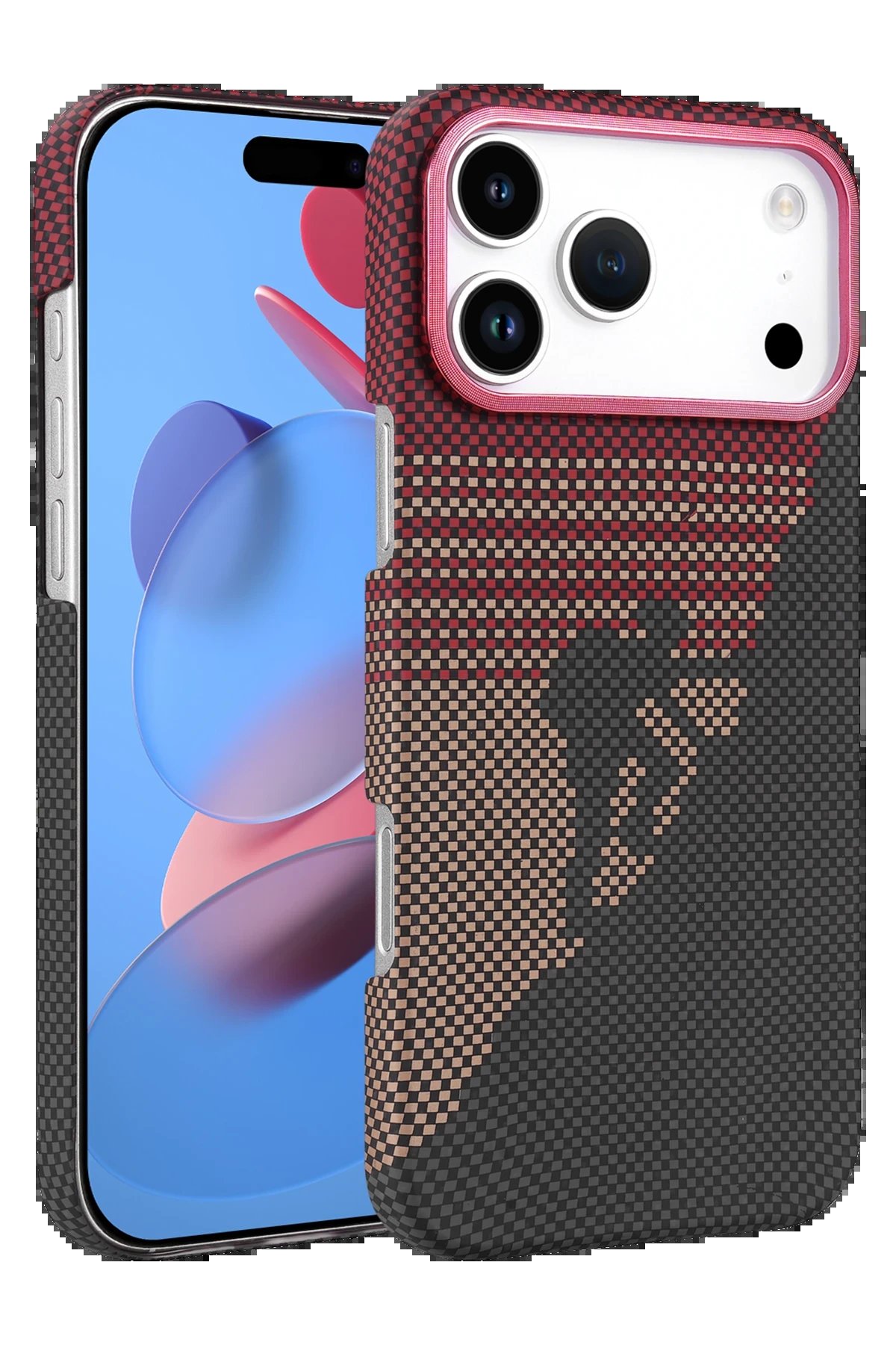 Apple iPhone 17 Pro Max Vega Magsafe Kapak - Kırmızı-(5796)