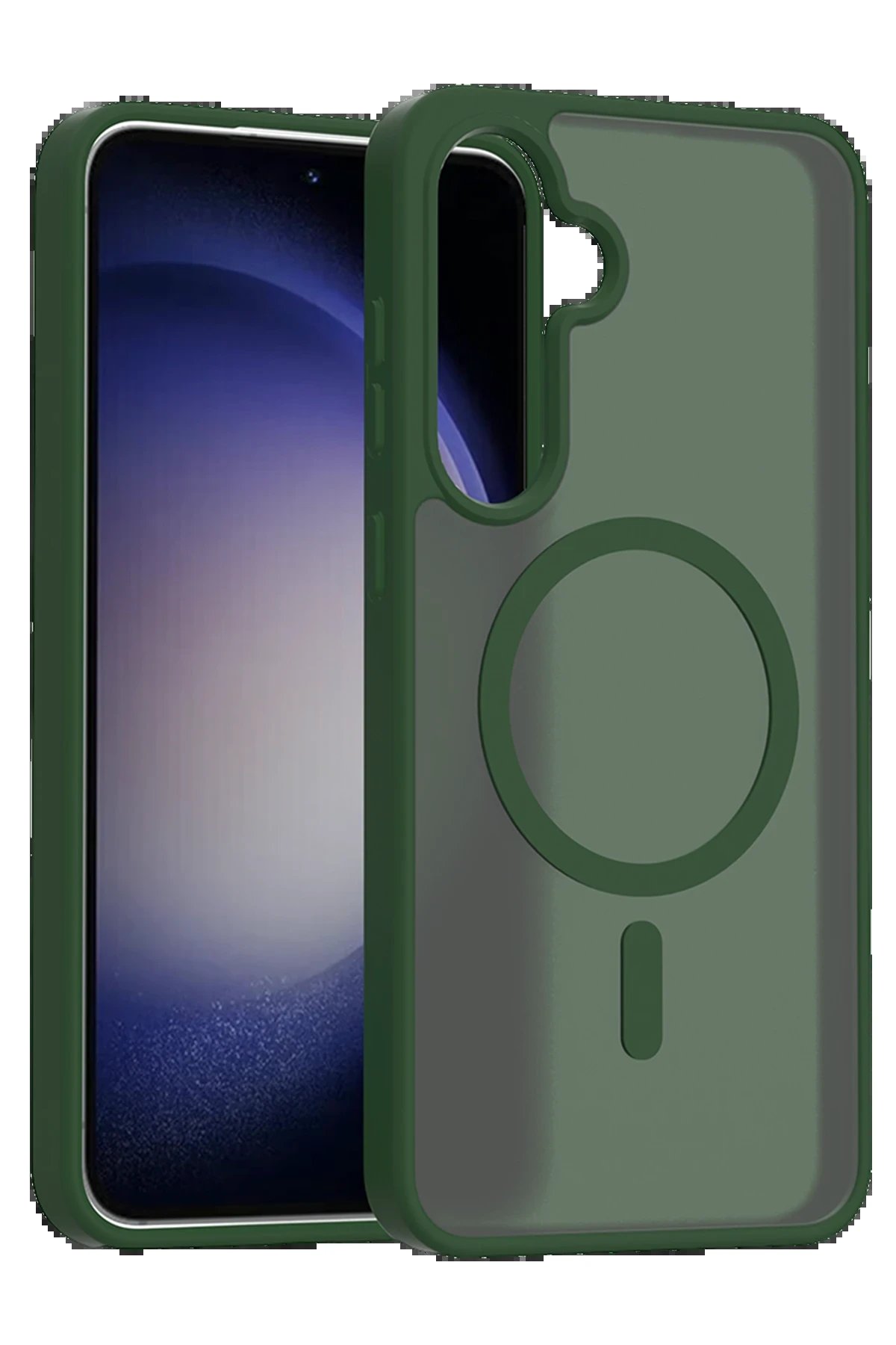 Samsung Galaxy A17 5G Jota Magsafe Kapak - Koyu Yeşil-(5796)