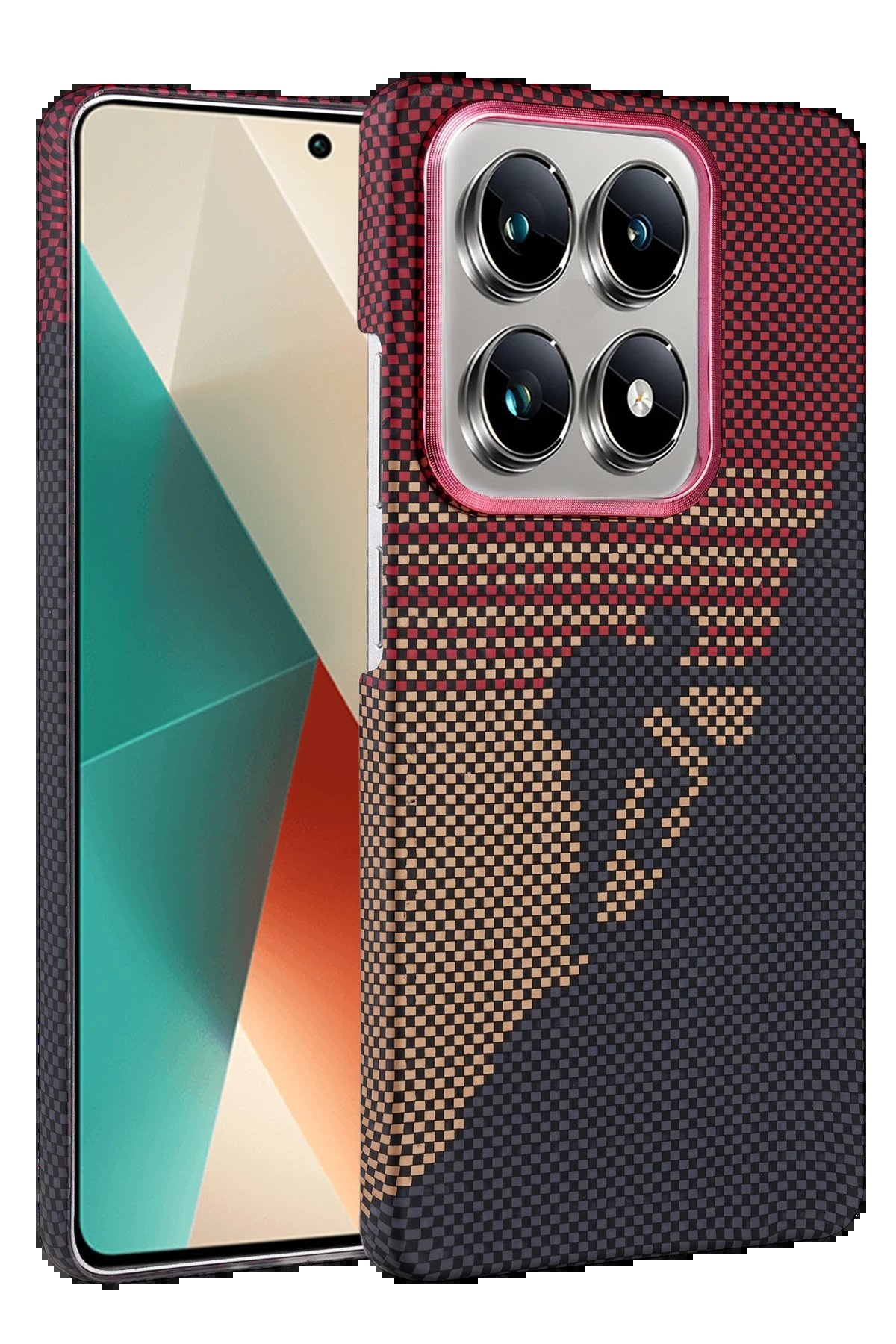 Xiaomi Mi 14T Pro Vega Magsafe Kapak - Kırmızı-(5796)