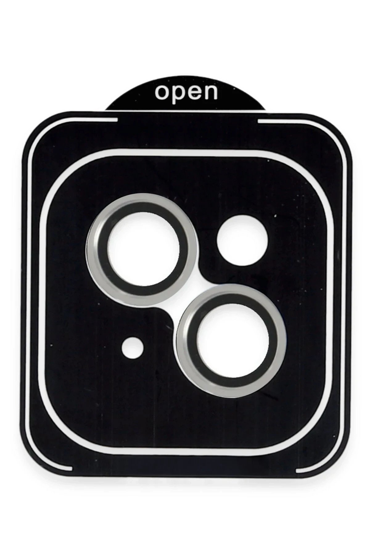 Apple iPhone 13 PVD Metal Kamera Lens - Gümüş-(5796)