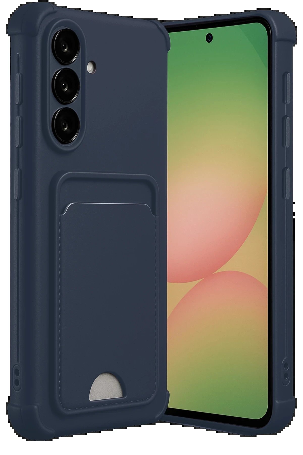 Samsung Galaxy A17 5G Kelvin Kartvizitli Silikon - Lacivert-(5796)