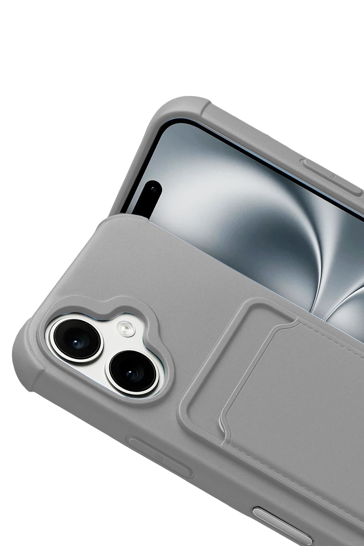 Apple iPhone 17 Kelvin Kartvizitli Silikon - Gri-(5796) - Görsel 2