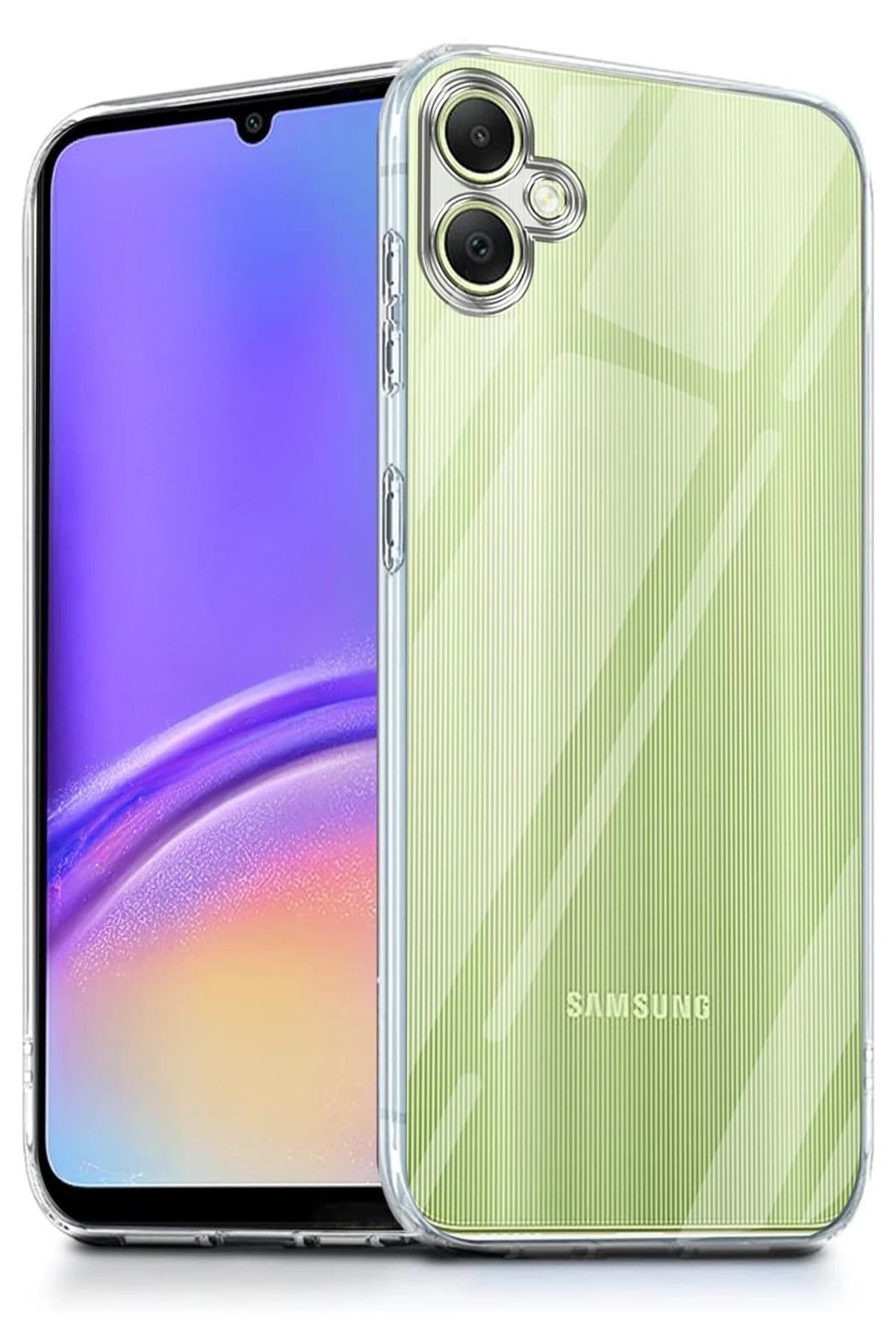 Samsung Galaxy A07 Lüx Şeffaf Silikon - Şeffaf-(5796)