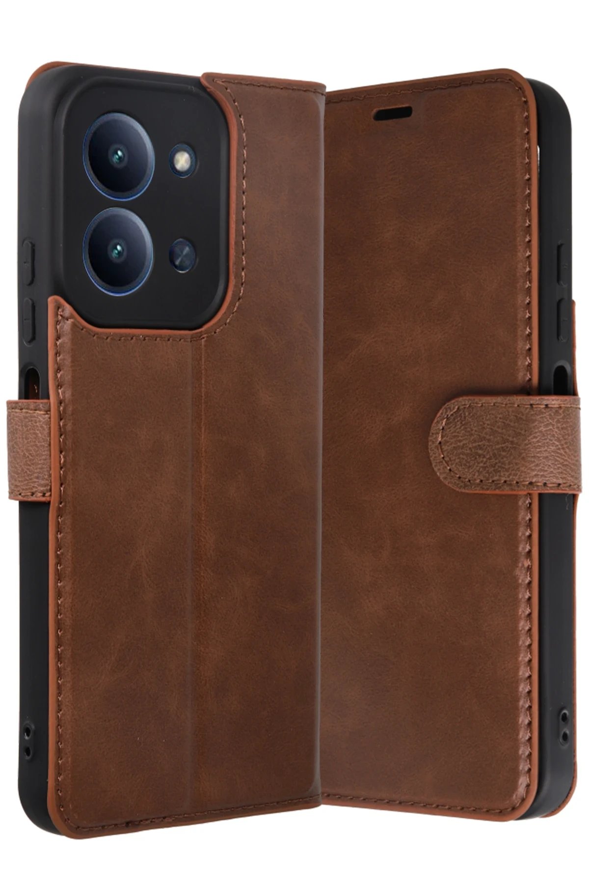 Xiaomi Redmi 15C 4G Trend S Plus Kapaklı Kılıf - Taba-(5796)