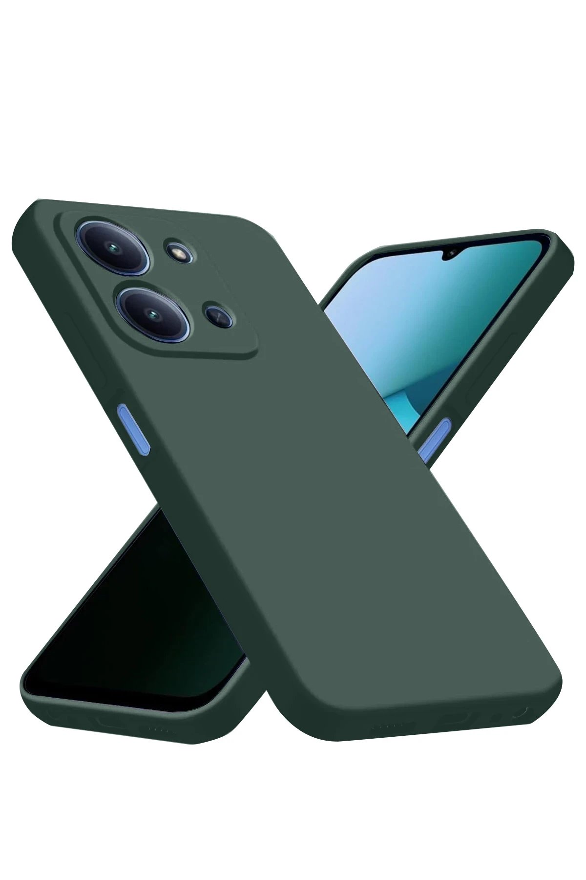 Xiaomi Redmi 15C 4G Nano içi Kadife Silikon - Koyu Yeşil-(5796)