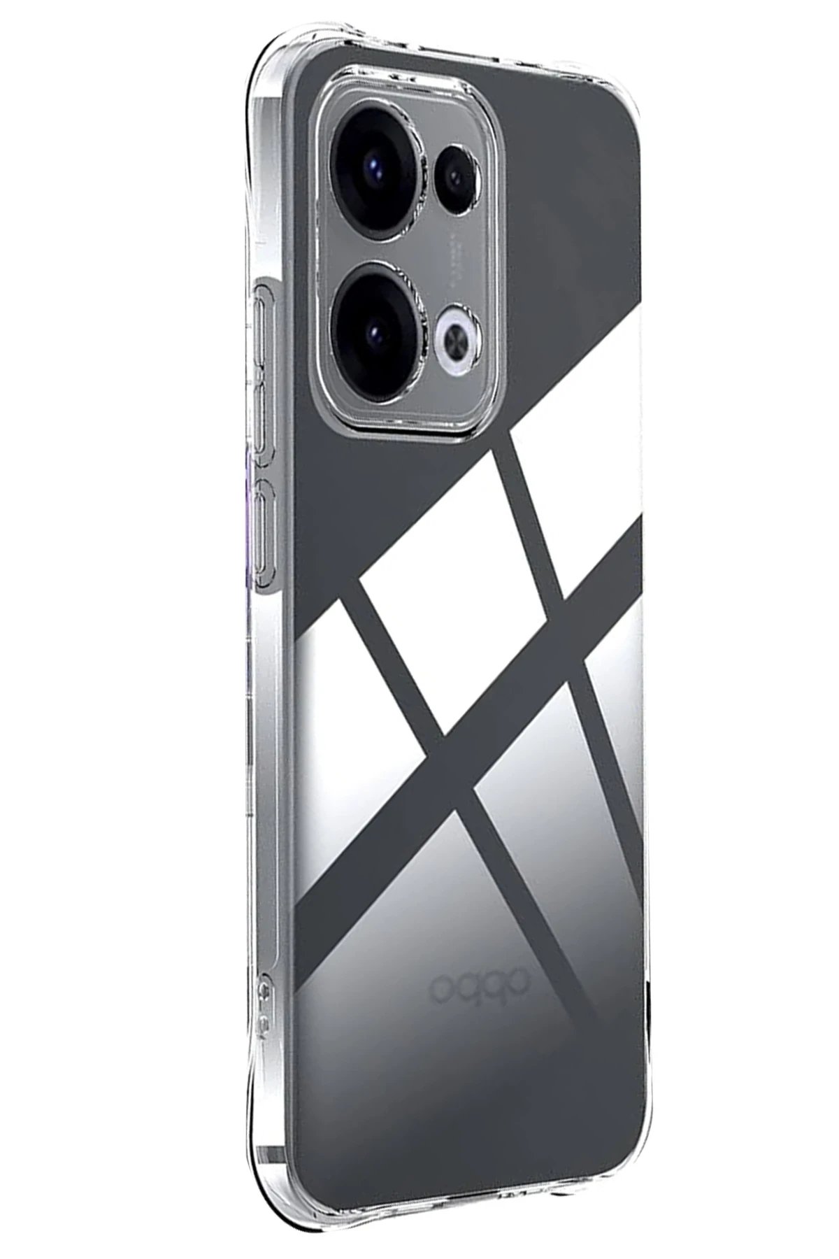 Oppo A6 Pro 4G Lüx Şeffaf Silikon - Şeffaf-(5796)