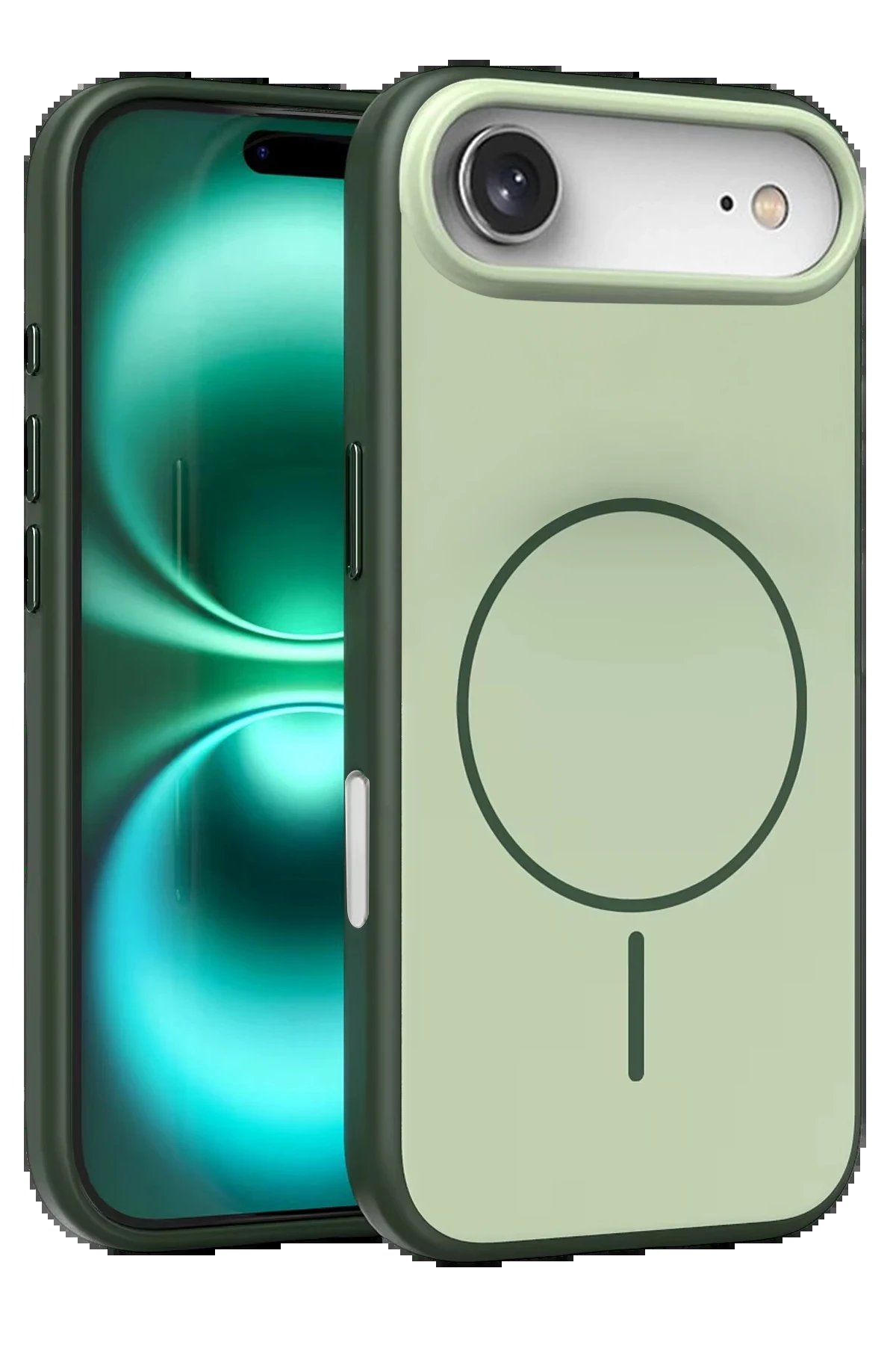 Apple iPhone 17 Air Neva Magsafe Kapak - Koyu Yeşil-(5796)