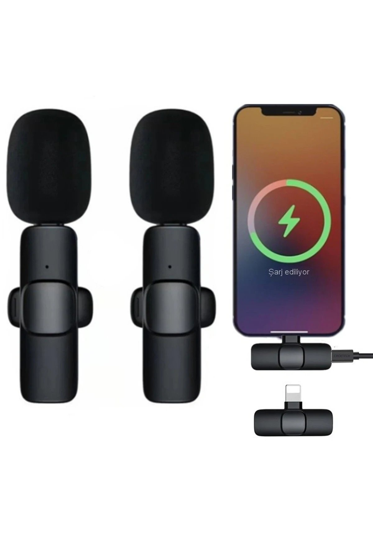 K9 Lightning Uyumlu Mikrofon - Siyah-(5796)