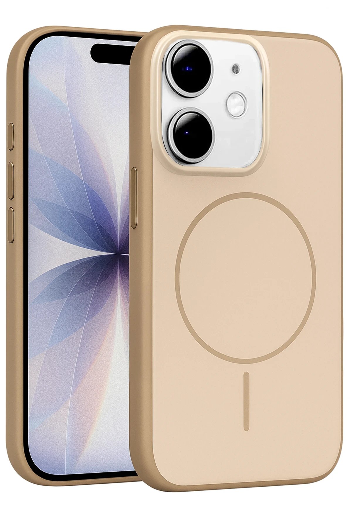 Apple iPhone 11 Neva Magsafe Kapak - Gold-(5796)