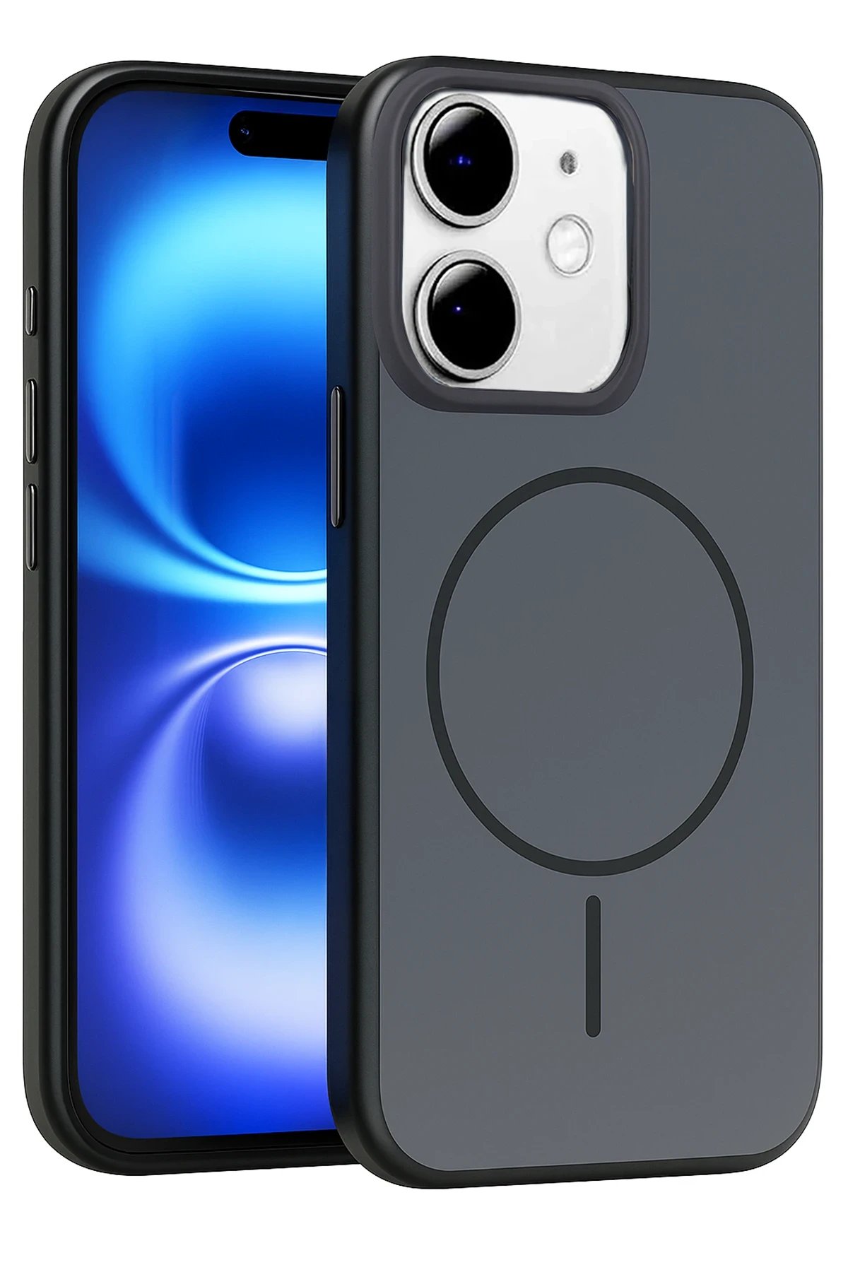 Apple iPhone 11 Neva Magsafe Kapak - Siyah-(5796)