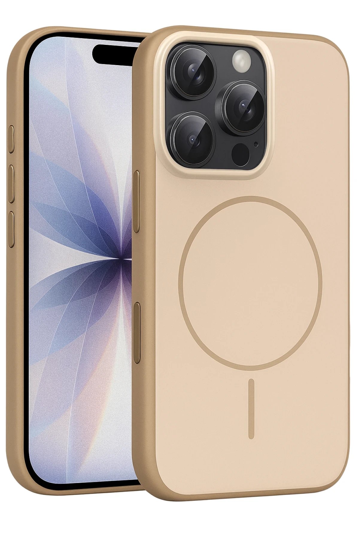 Apple iPhone 16 Pro Max Neva Magsafe Kapak - Gold-(5796)