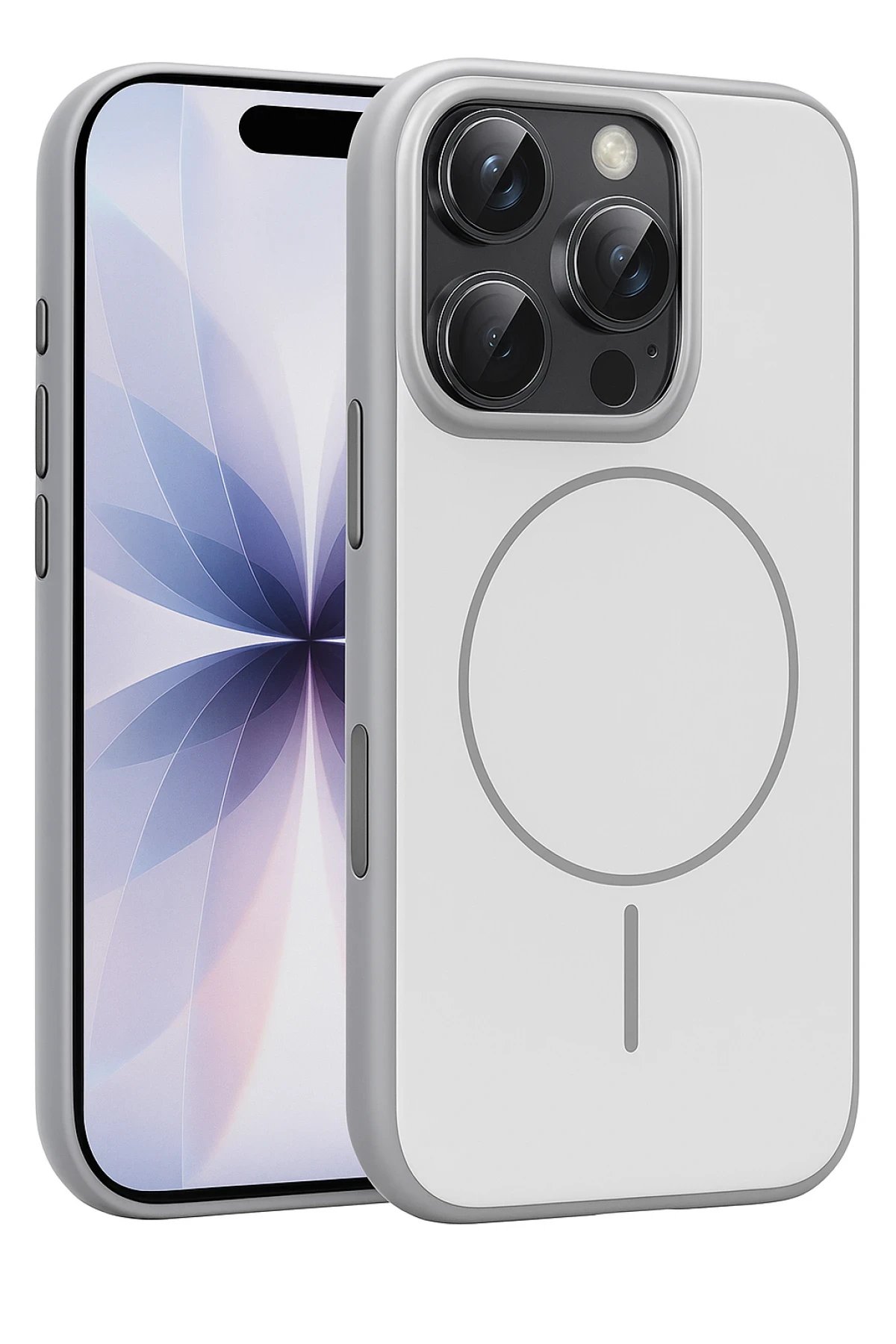 Apple iPhone 16 Pro Max Neva Magsafe Kapak - Gri-(5796)