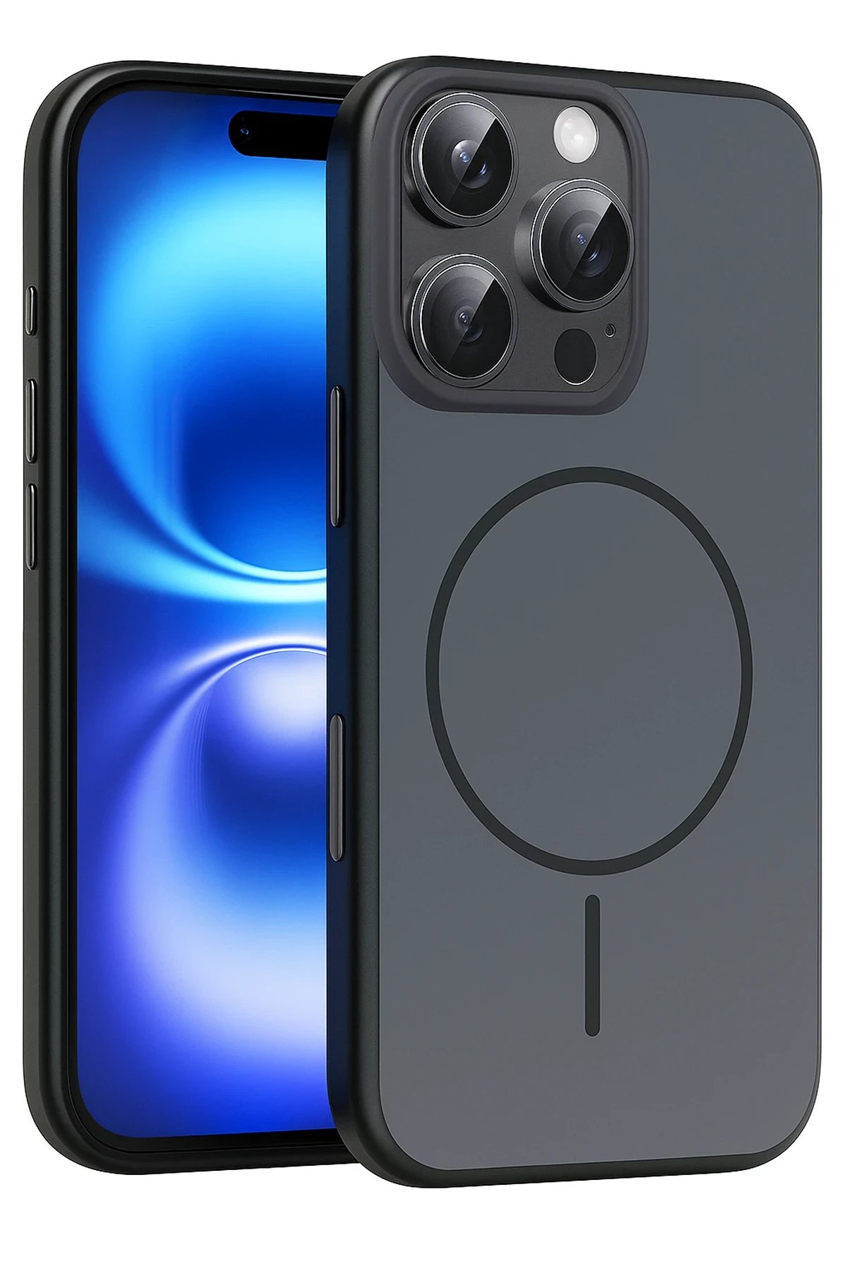 Apple iPhone 16 Pro Max Neva Magsafe Kapak - Siyah-(5796)