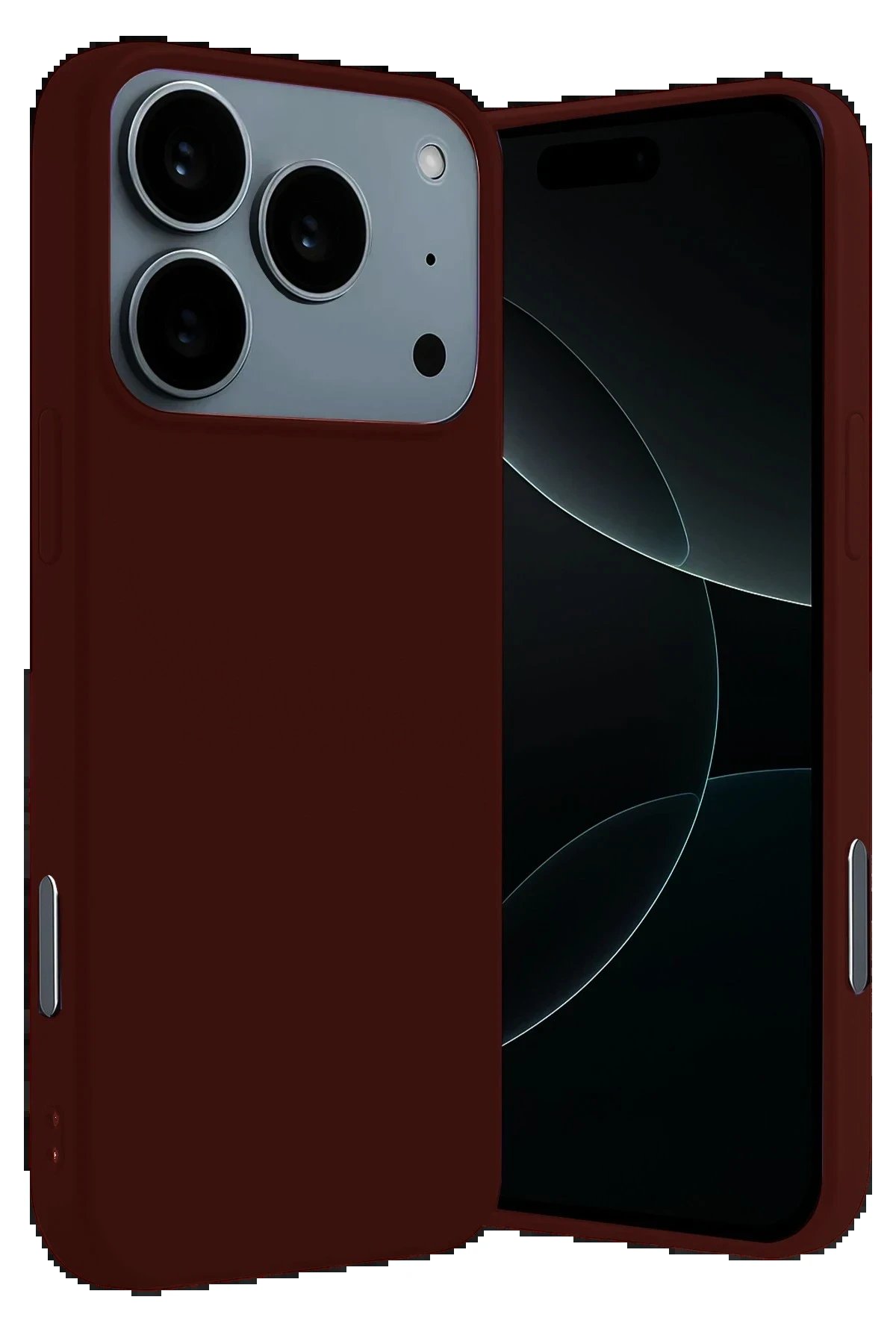 Apple iPhone 17 Pro Nano içi Kadife Silikon - Bordo-(5796)