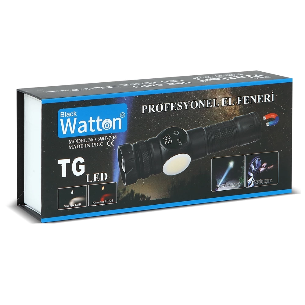 9 Mod Şarjlı Kamp Lambası El Feneri Wt-704 - Görsel 3