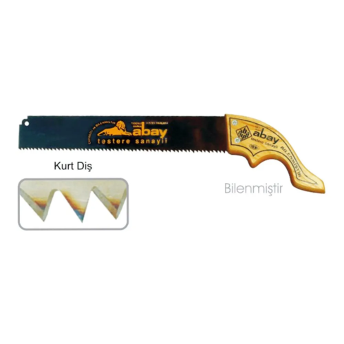 Eco Lounge Abay Kurt Diş El Testere 38 cm - Ahşap Sap