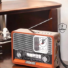 Ahşap Görünümlü Retro Bluetooth Radyo USB