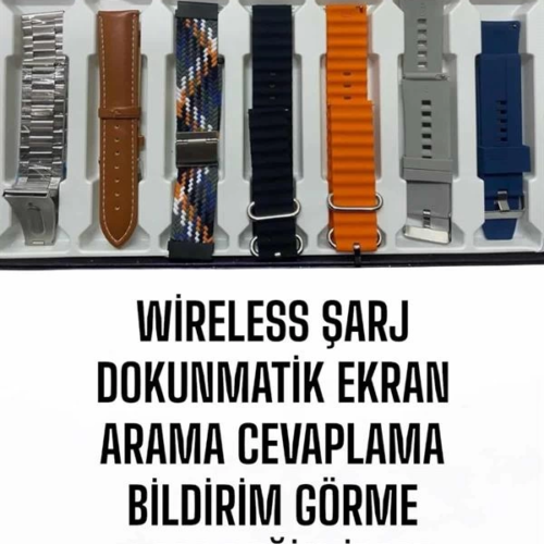 Akıllı Saat 7 Kordonlu Yeni Nesil Arama Cevaplayan Çok Fonksiyonlu