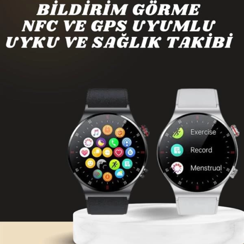 Akıllı Saat Amoled Ekran Bluetooth Bağlantılı Sesli Görüşme Nabız Ölçer