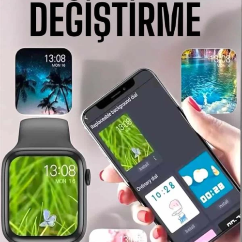 Akıllı Saat Amoled Ekran Yeni Nesil Bluetooth Bağlantılı